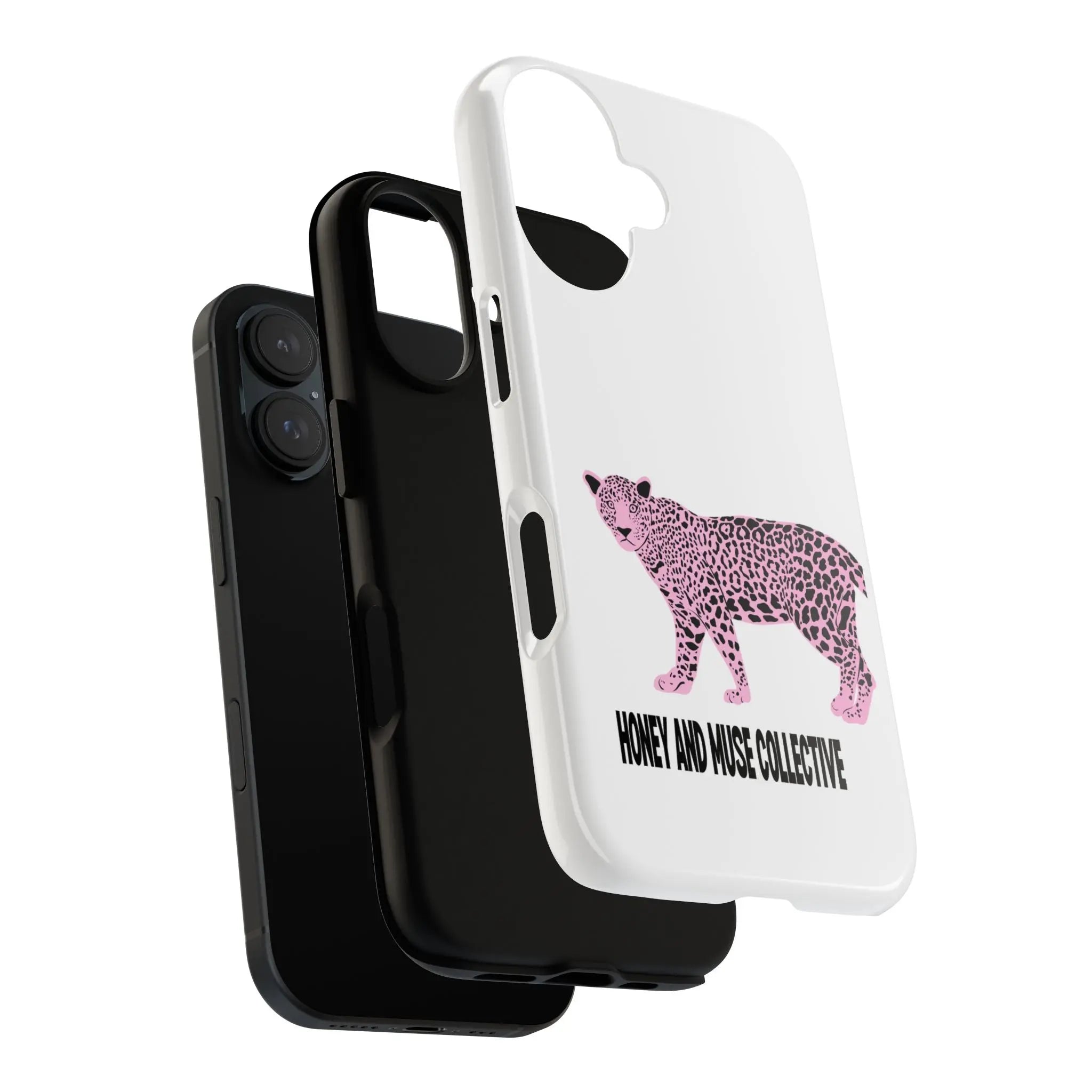 Phone Case — Pink Leopard "Honey and Muse Collective" Protective Cover Printify
