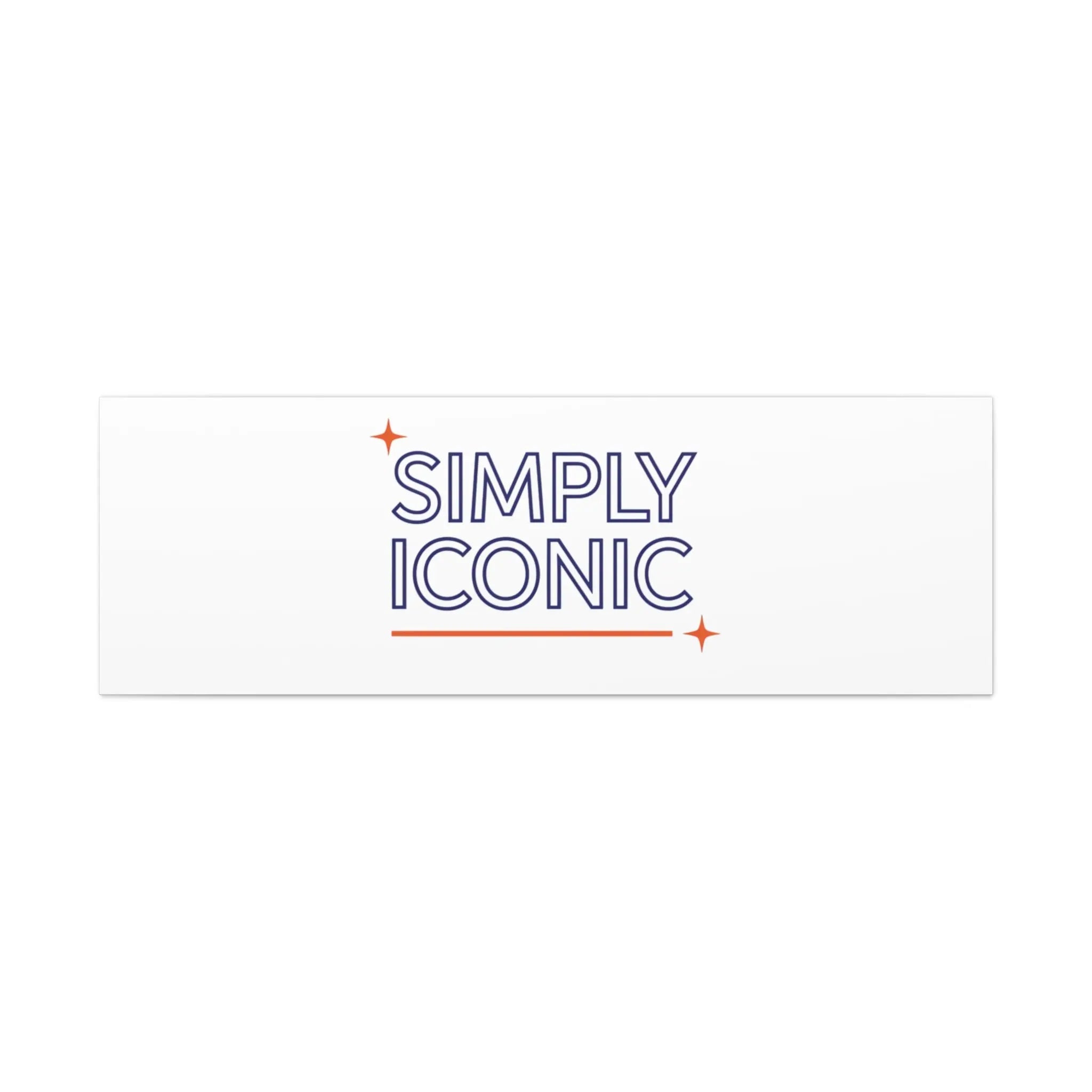 Simply Iconic Canvas, Outline-Only Type | Hollow Lettering, Minimal Typography - Honey and Muse Collective