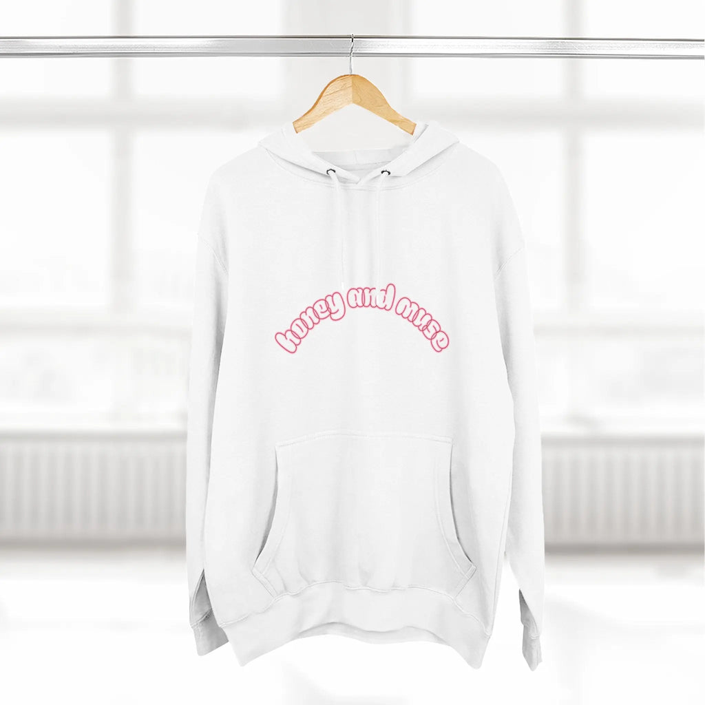 Amore Cherry Hoodie — Cute Graphic Three-Panel Fleece Hoodie Printify