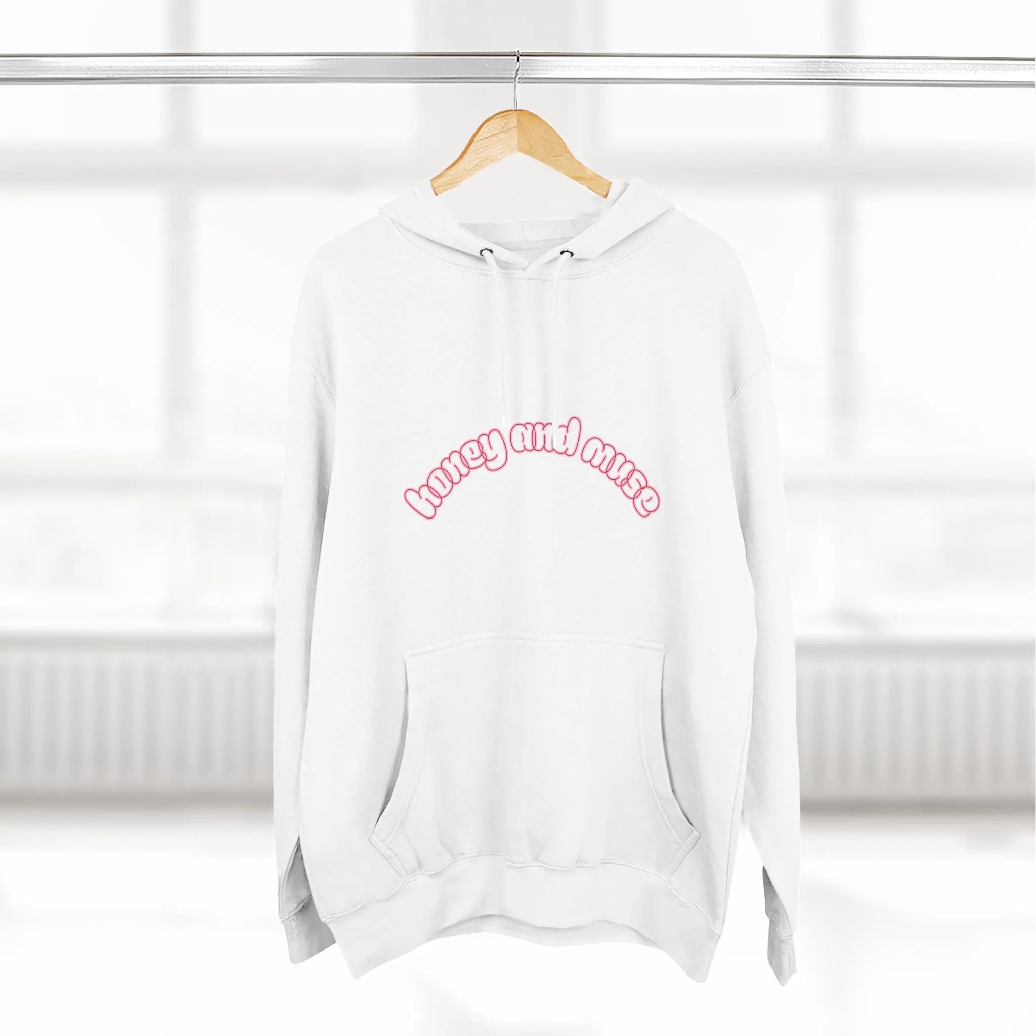 Amore Cherry Hoodie — Cute Graphic Three-Panel Fleece Hoodie Printify