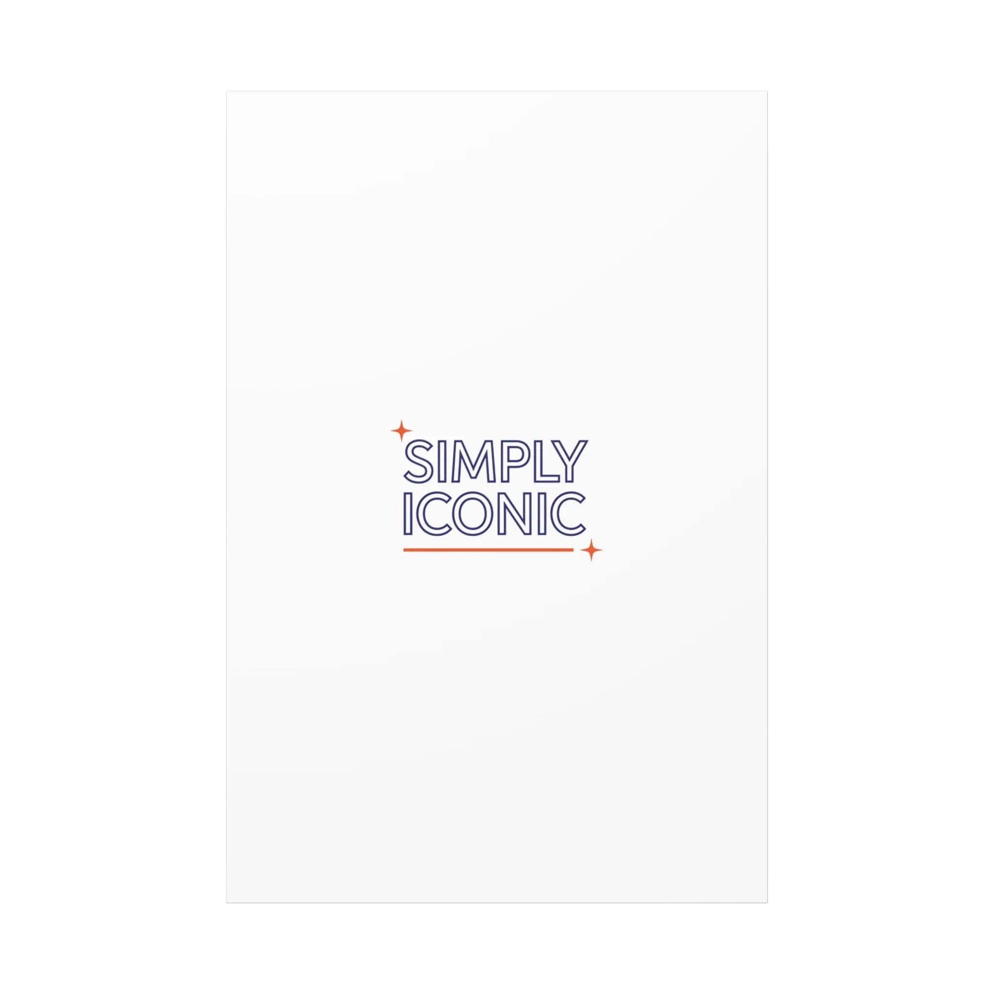 Simply Iconic Canvas, Outline-Only Type | Hollow Lettering, Minimal Typography Printify