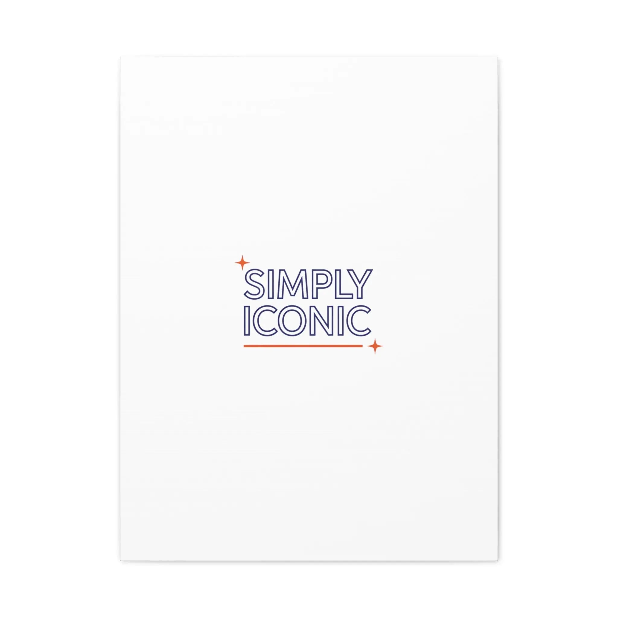 Simply Iconic Canvas, Outline-Only Type | Hollow Lettering, Minimal Typography Printify