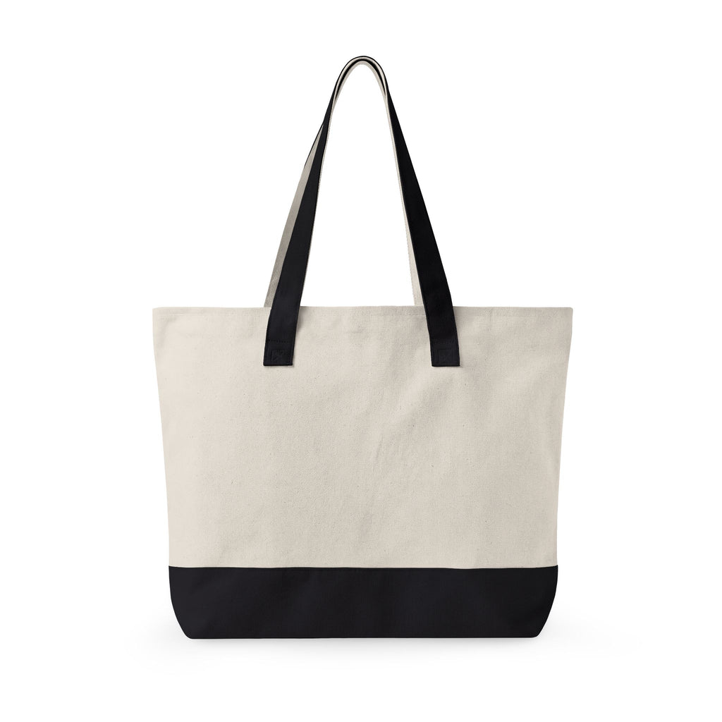 Canvas Tote Bag with Red Camera Illustration – Zippered Beach & Market Tote