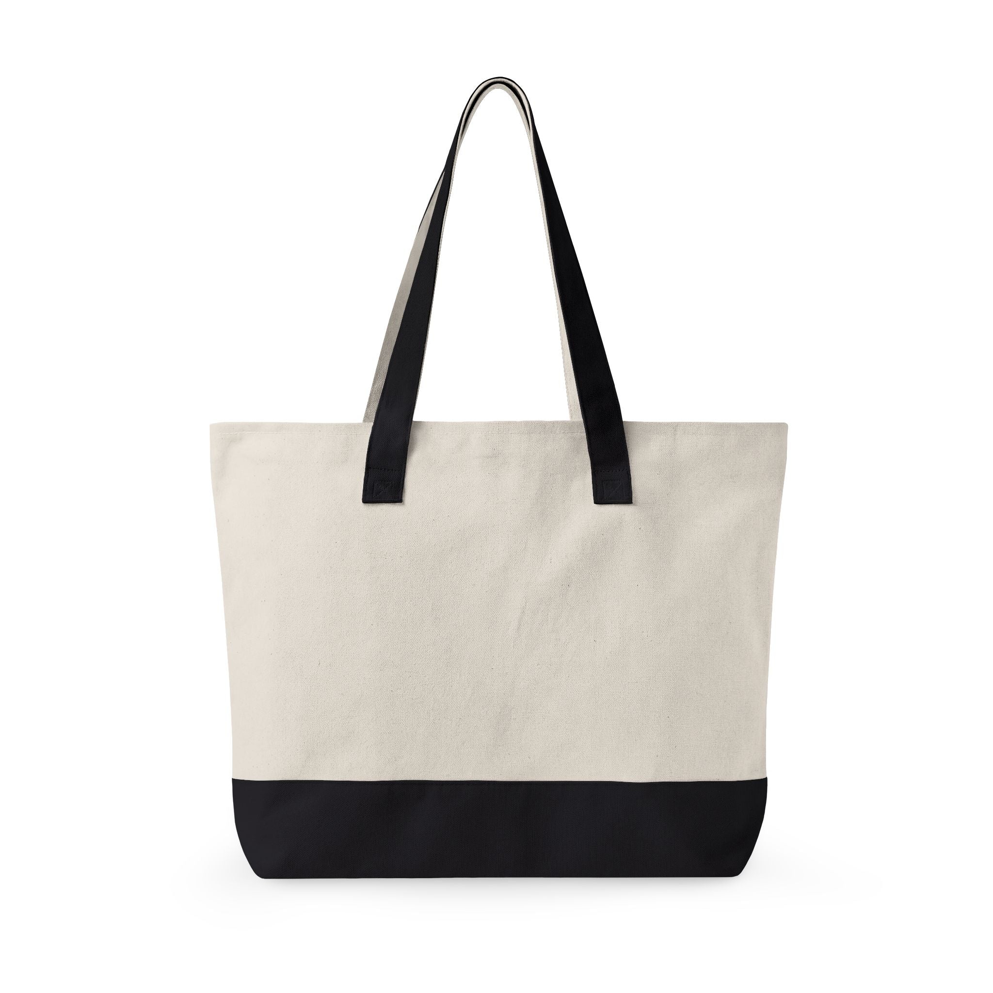 Canvas Tote Bag with Red Camera Illustration – Zippered Beach & Market Tote