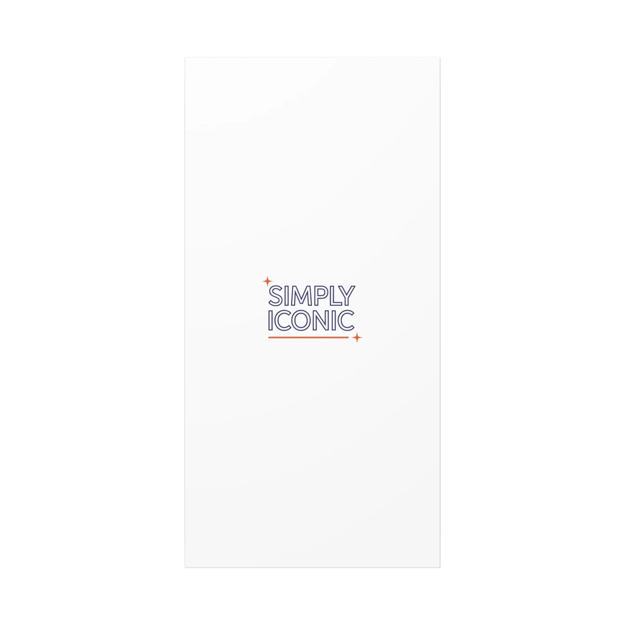 Simply Iconic Canvas, Outline-Only Type | Hollow Lettering, Minimal Typography Printify