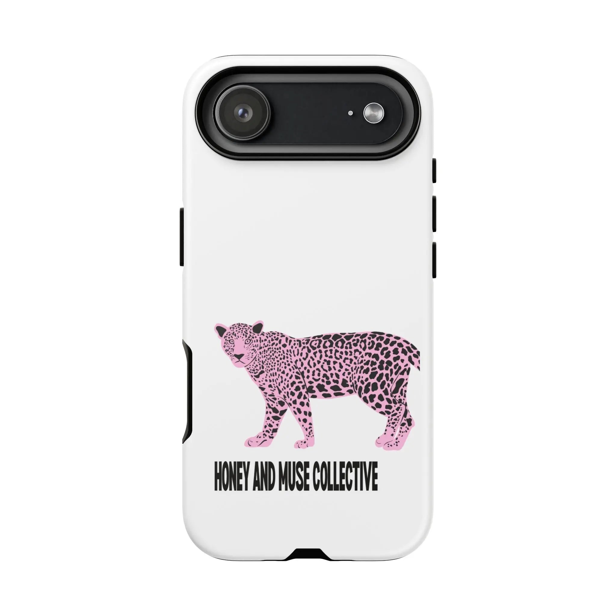 Phone Case — Pink Leopard "Honey and Muse Collective" Protective Cover Printify