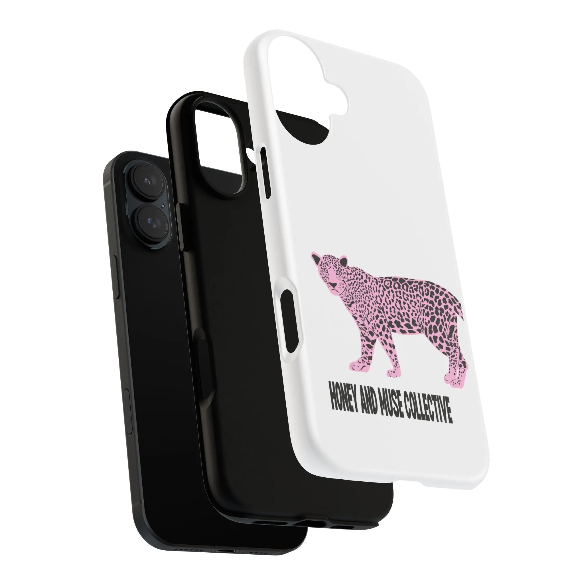Phone Case — Pink Leopard "Honey and Muse Collective" Protective Cover Printify