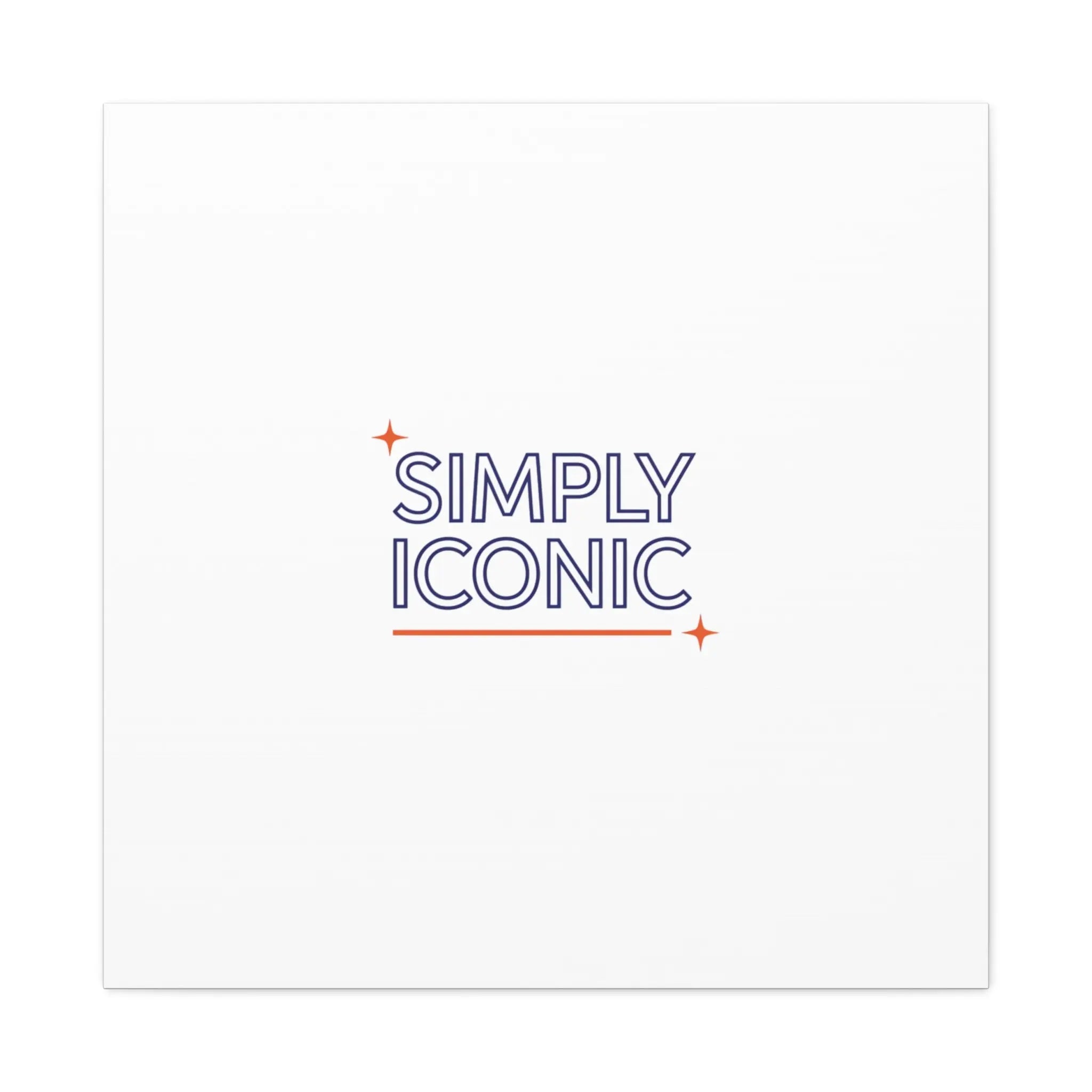 Simply Iconic Canvas, Outline-Only Type | Hollow Lettering, Minimal Typography Printify