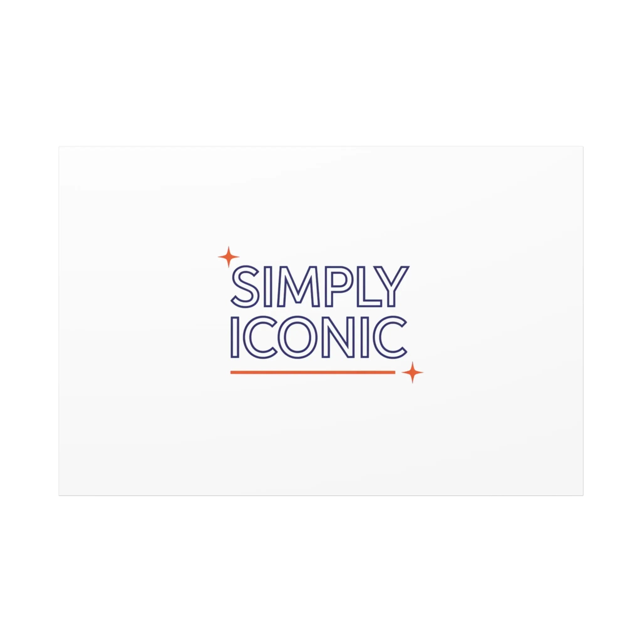 Simply Iconic Canvas, Outline-Only Type | Hollow Lettering, Minimal Typography - Honey and Muse Collective