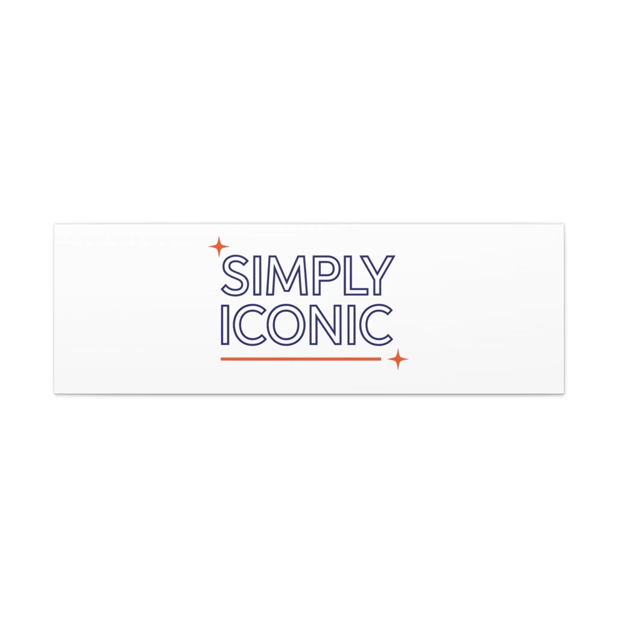 Simply Iconic Canvas, Outline-Only Type | Hollow Lettering, Minimal Typography - Honey and Muse Collective