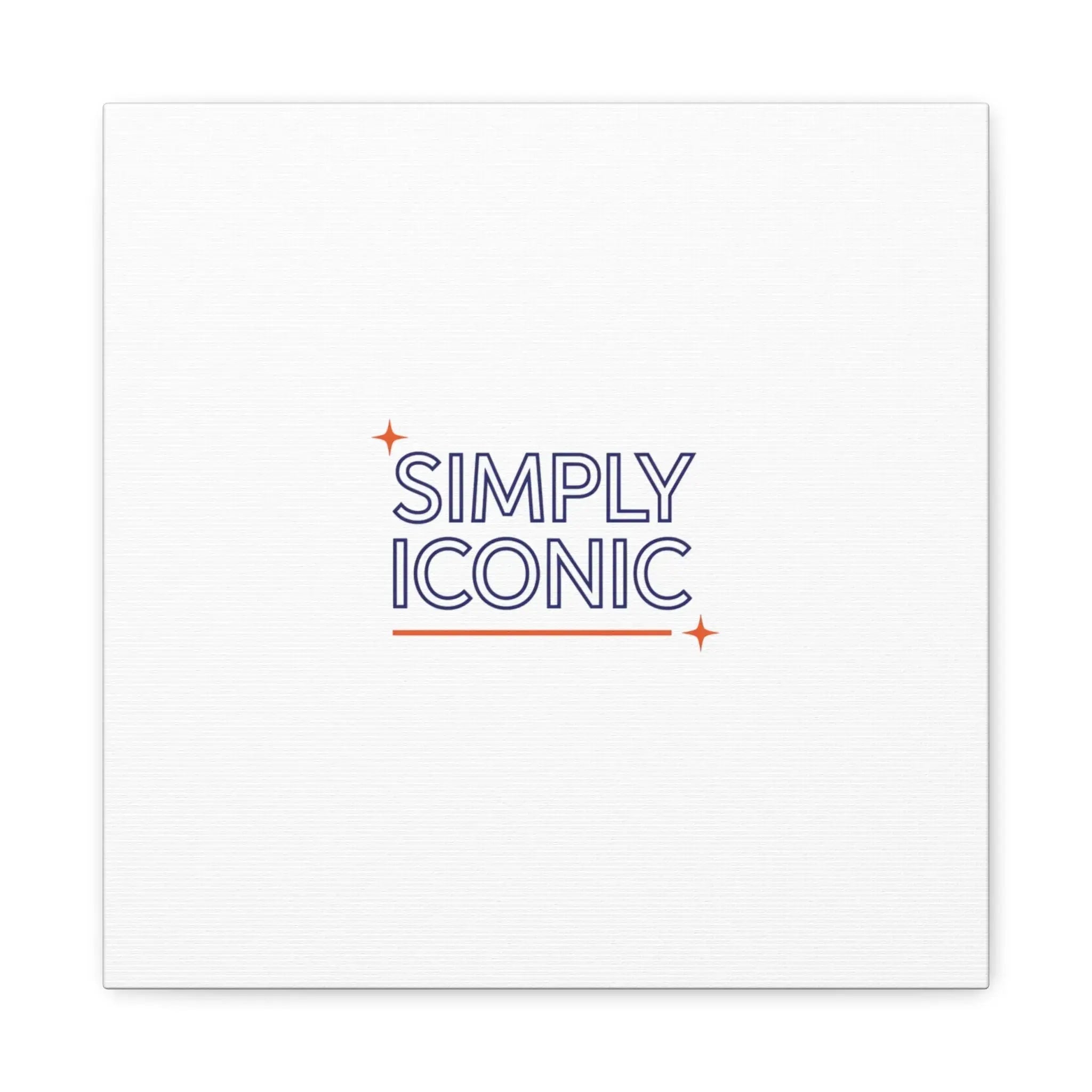 Simply Iconic Canvas, Outline-Only Type | Hollow Lettering, Minimal Typography Printify