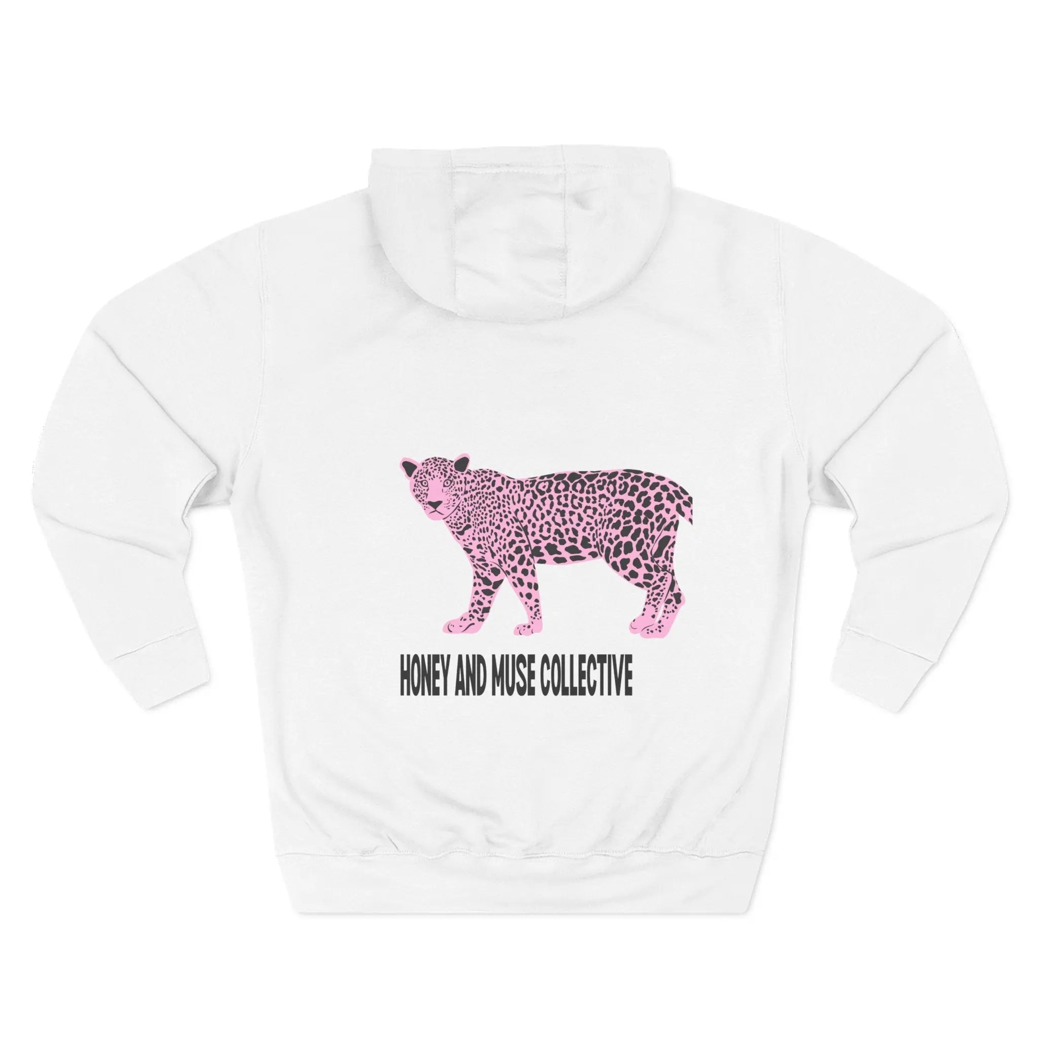 Hoodie — Pink Leopard 'Honey and Muse Collective' Graphic Hoodie Printify