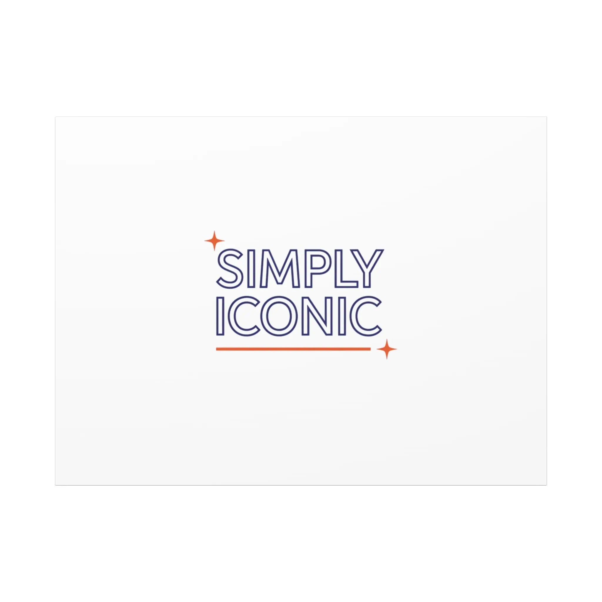 Simply Iconic Canvas, Outline-Only Type | Hollow Lettering, Minimal Typography - Honey and Muse Collective