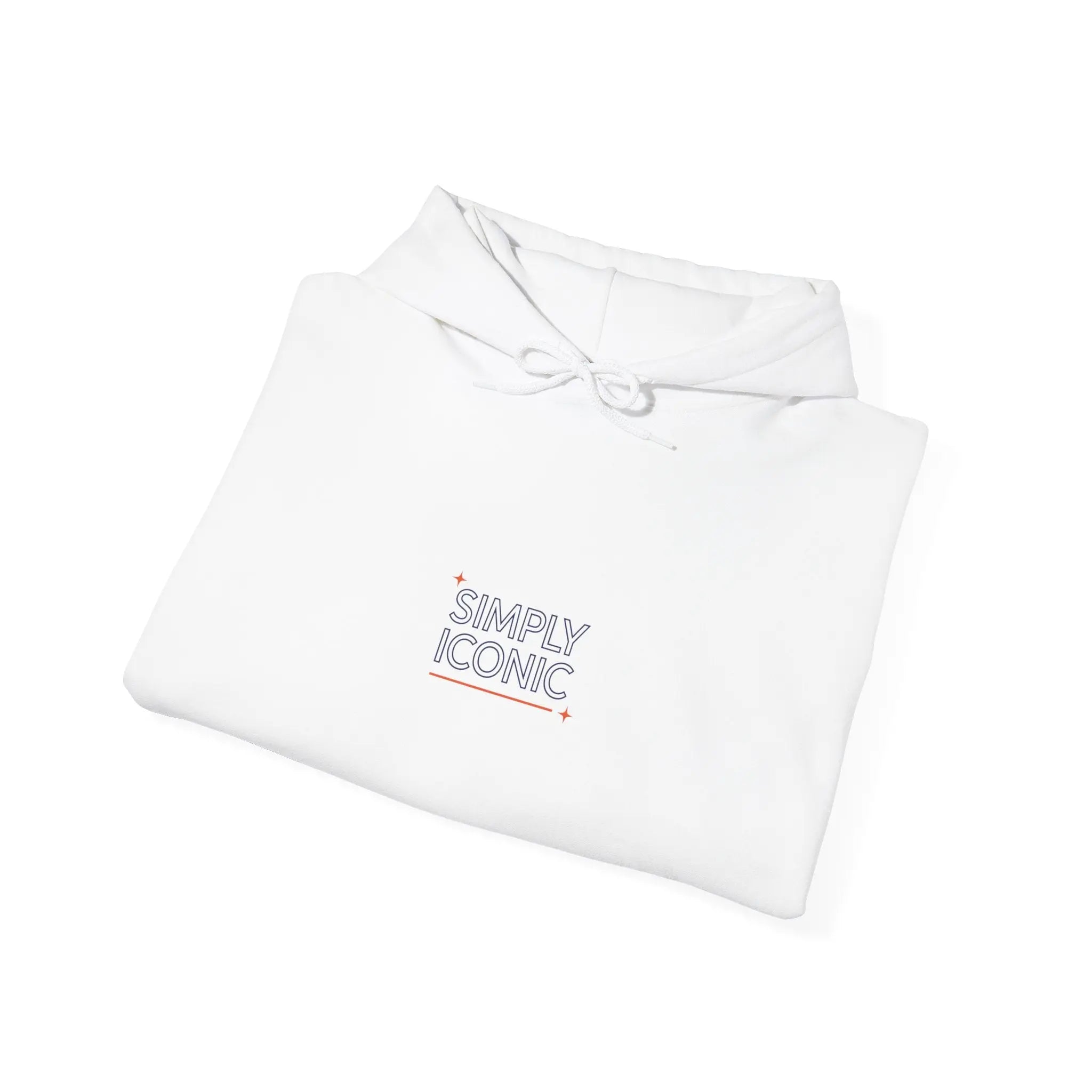 SIMPLY ICONIC outline text hoodie | hollow font design, minimalist typography - Honey and Muse Collective