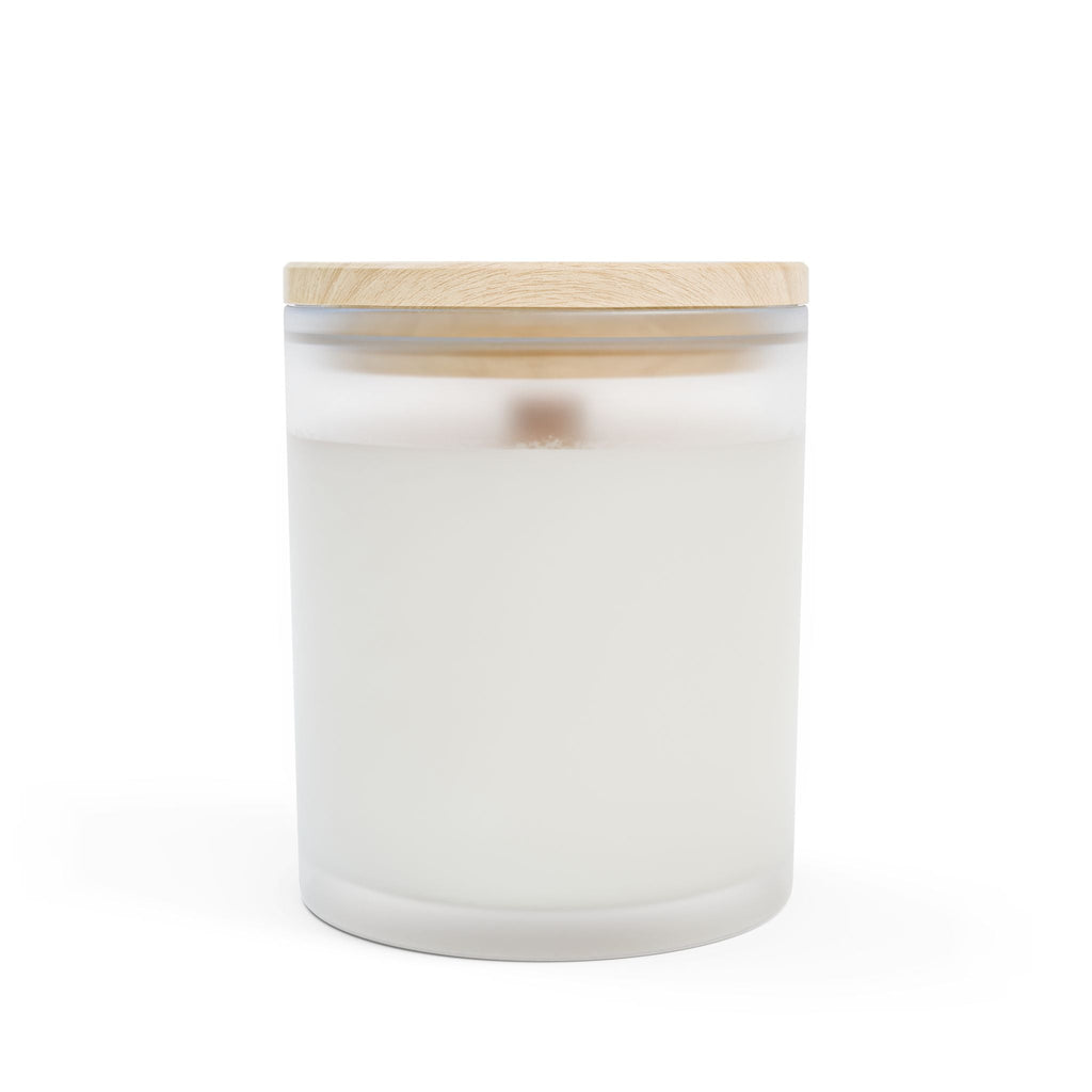 Pink Angel Rose 11oz Frosted Glass Candle — Soothing Floral Aromatherapy Gift Printify