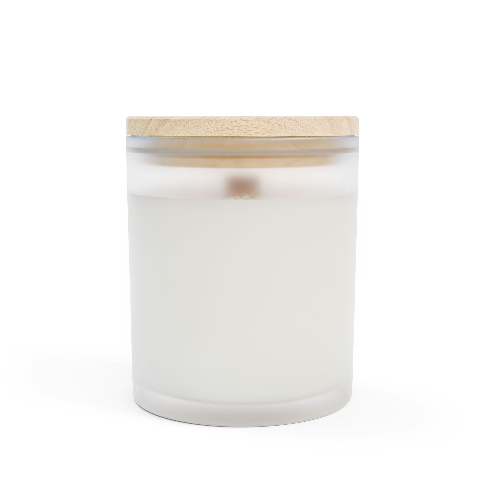 Pink Angel Rose 11oz Frosted Glass Candle — Soothing Floral Aromatherapy Gift Printify