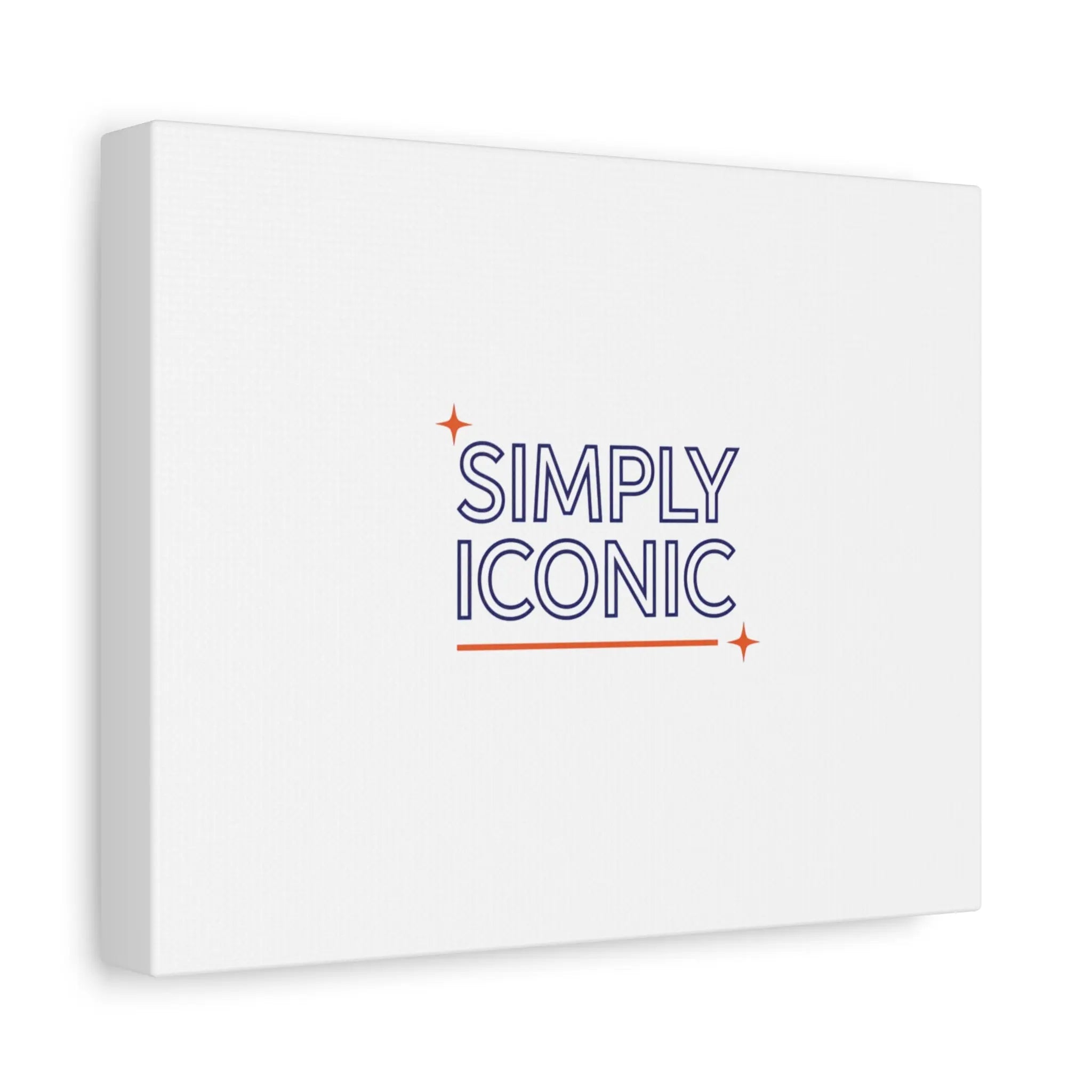 Simply Iconic Canvas, Outline-Only Type | Hollow Lettering, Minimal Typography Printify