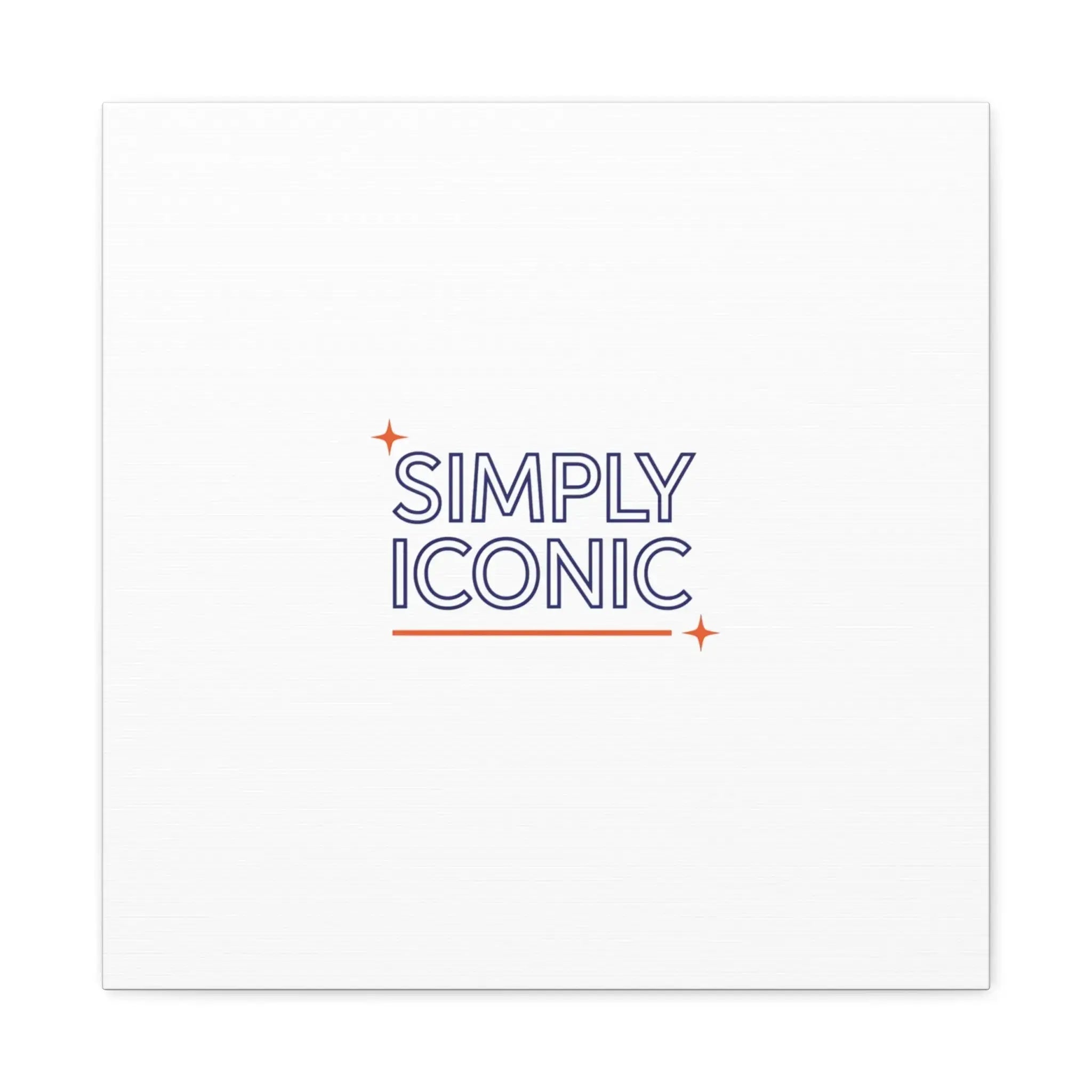 Simply Iconic Canvas, Outline-Only Type | Hollow Lettering, Minimal Typography Printify