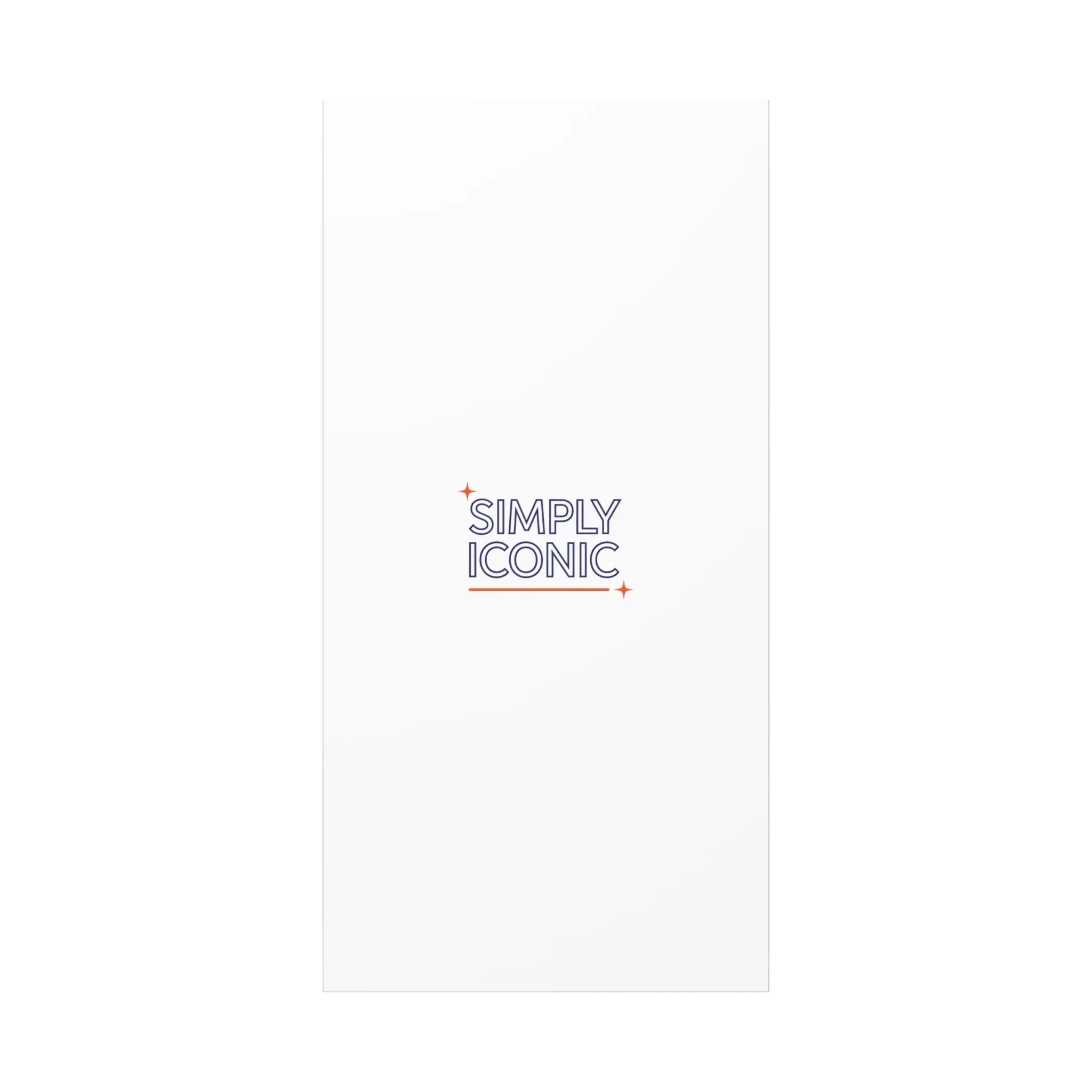 Simply Iconic Canvas, Outline-Only Type | Hollow Lettering, Minimal Typography Printify