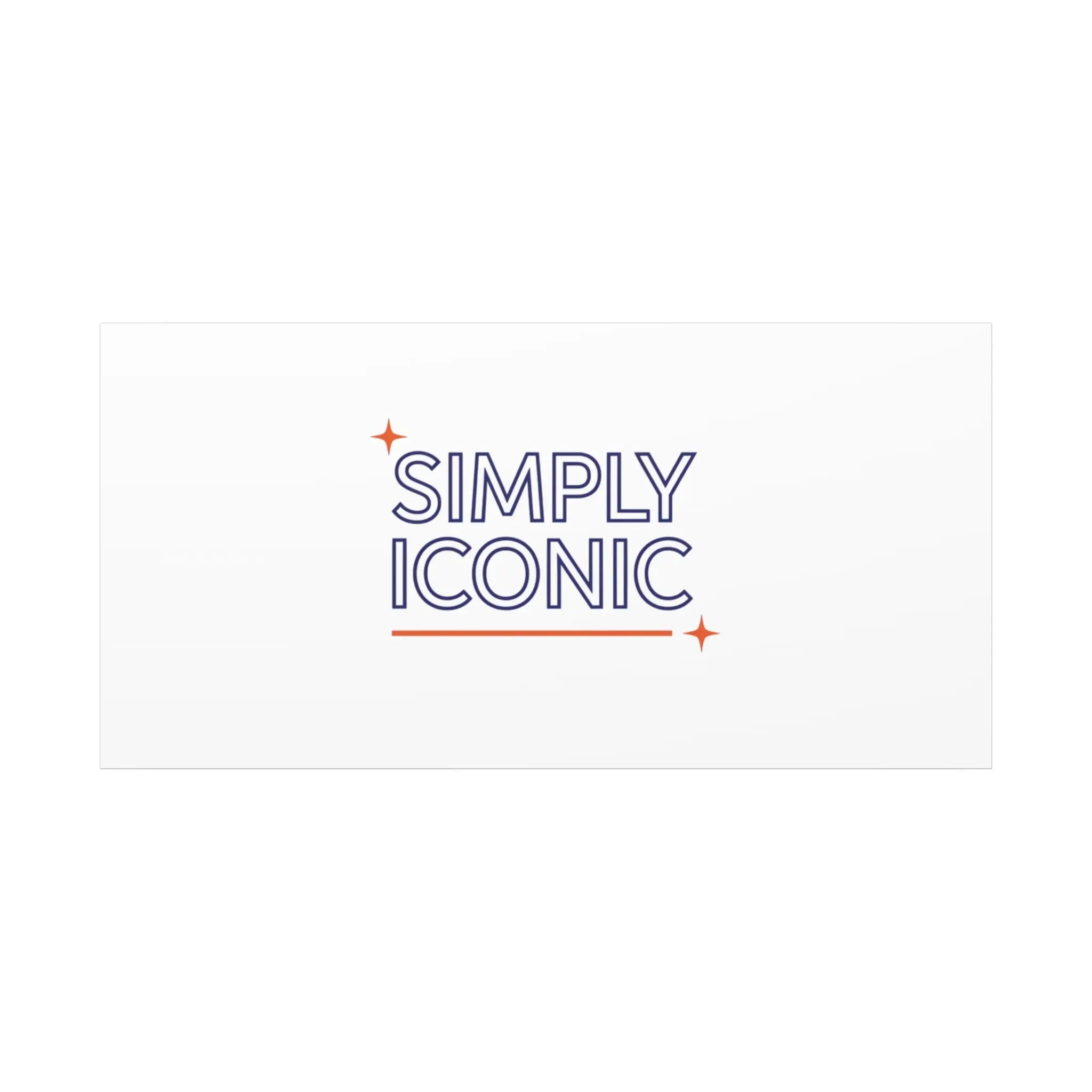 Simply Iconic Canvas, Outline-Only Type | Hollow Lettering, Minimal Typography - Honey and Muse Collective