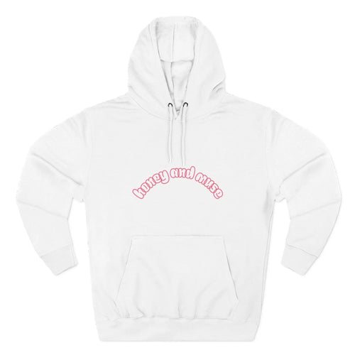 Amore Cherry Hoodie — Cute Graphic Three-Panel Fleece Hoodie Printify