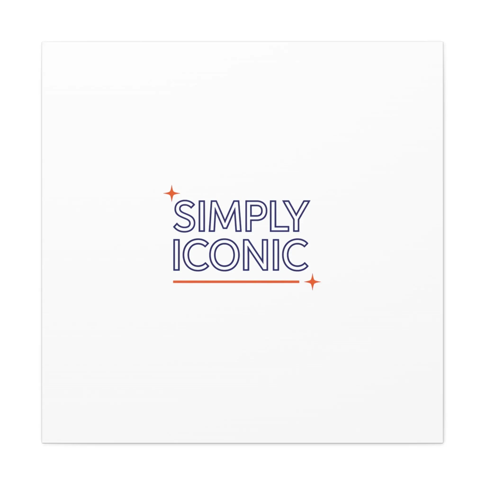 Simply Iconic Canvas, Outline-Only Type | Hollow Lettering, Minimal Typography Printify