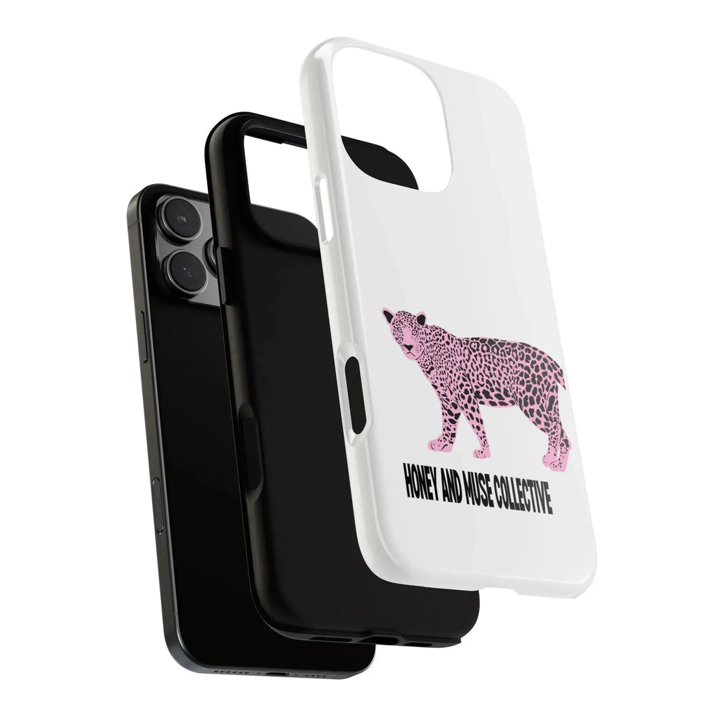 Phone Case — Pink Leopard "Honey and Muse Collective" Protective Cover Printify