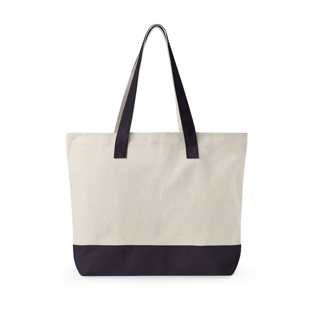 Canvas Tote Bag with Red Camera Illustration – Zippered Beach & Market Tote