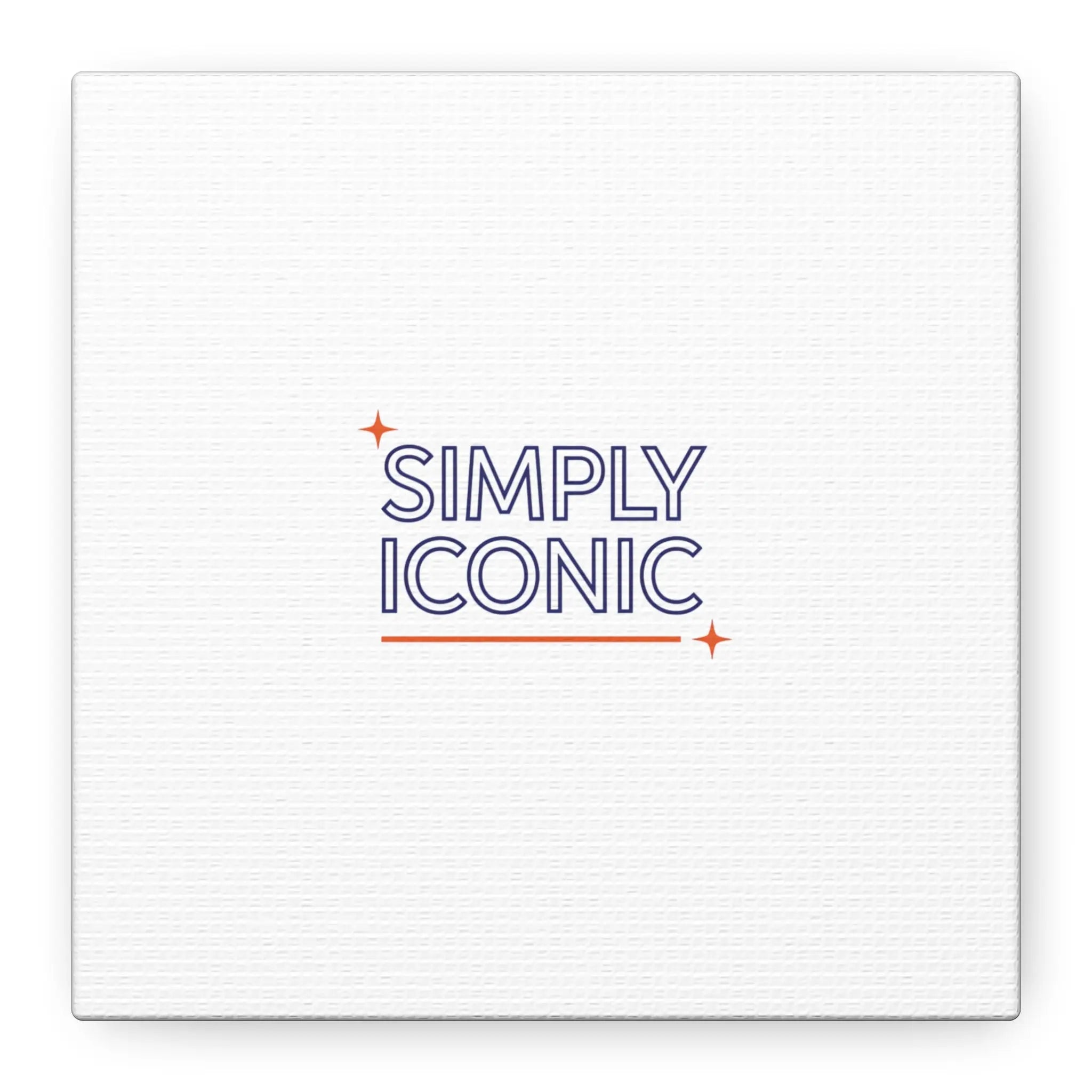 Simply Iconic Canvas, Outline-Only Type | Hollow Lettering, Minimal Typography Printify