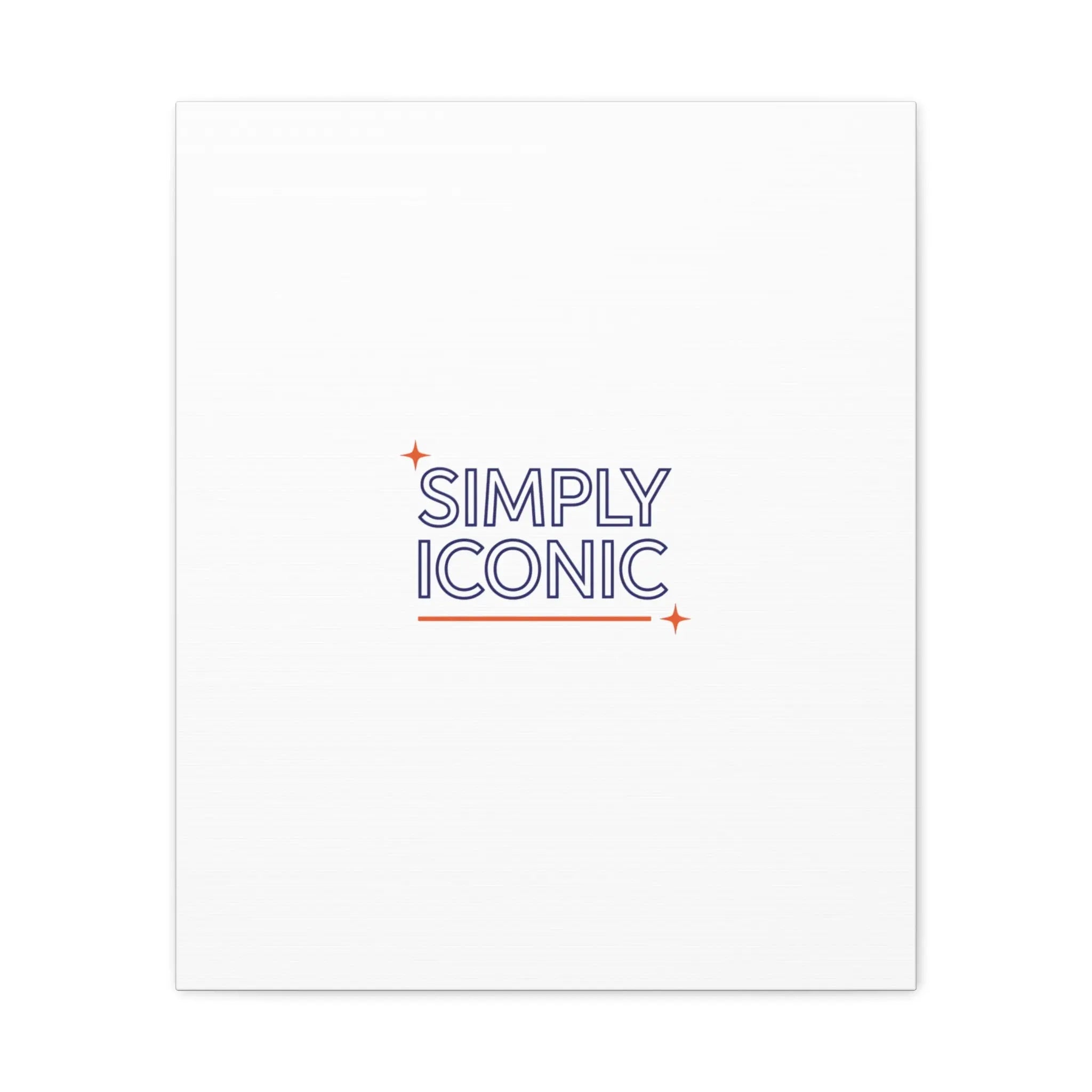 Simply Iconic Canvas, Outline-Only Type | Hollow Lettering, Minimal Typography Printify