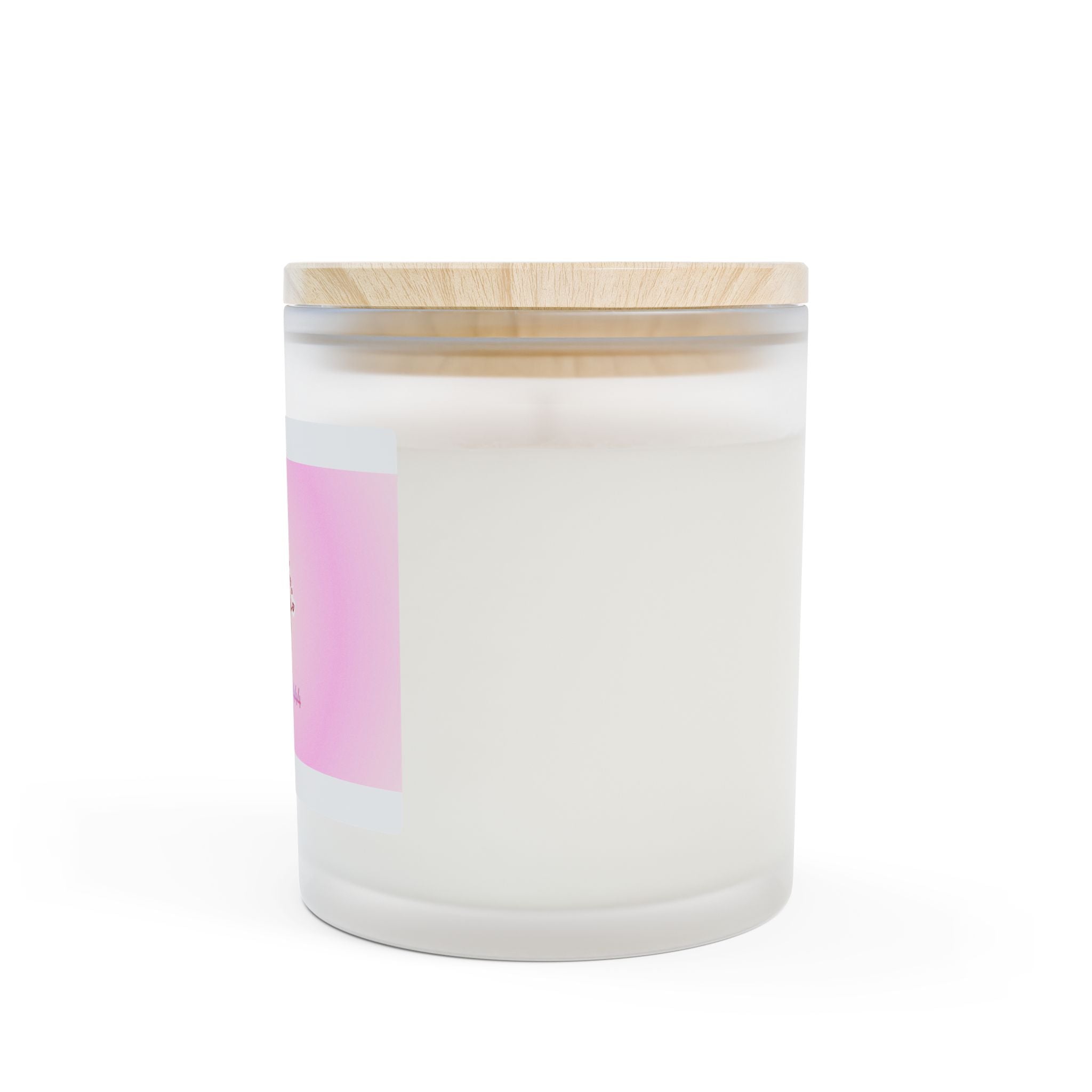 Pink Angel Rose 11oz Frosted Glass Candle — Soothing Floral Aromatherapy Gift Printify