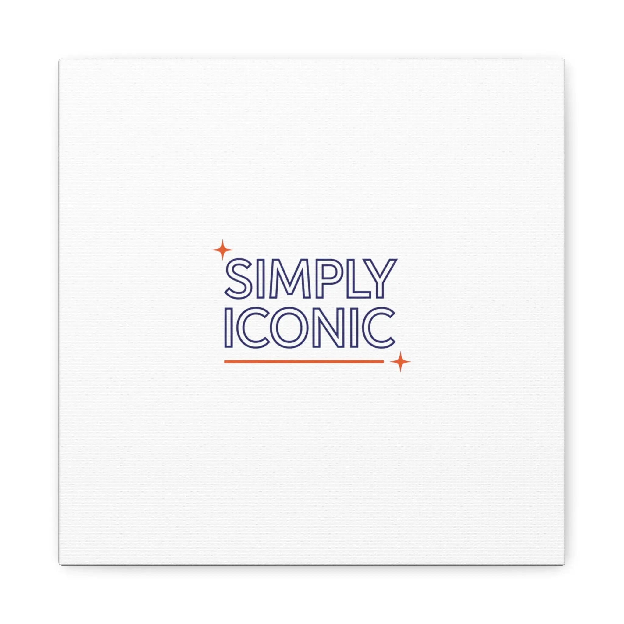 Simply Iconic Canvas, Outline-Only Type | Hollow Lettering, Minimal Typography Printify