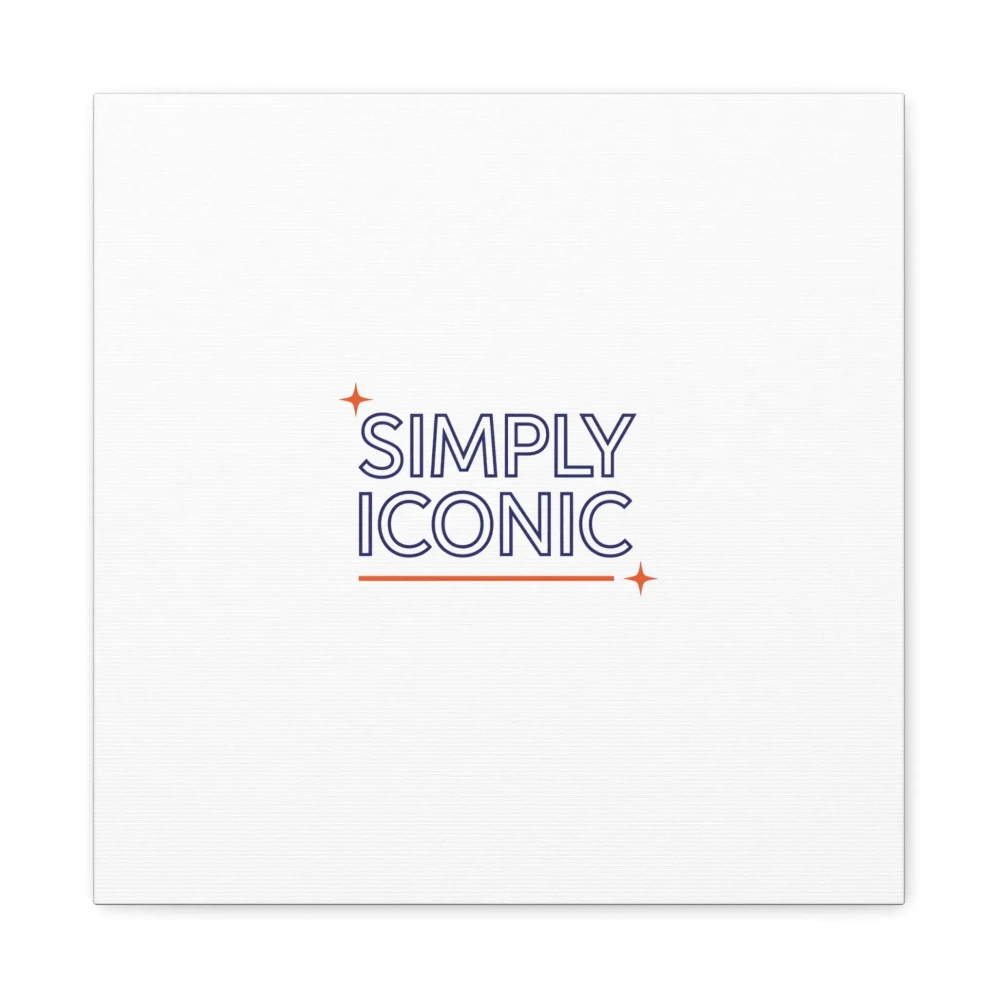 Simply Iconic Canvas, Outline-Only Type | Hollow Lettering, Minimal Typography Printify