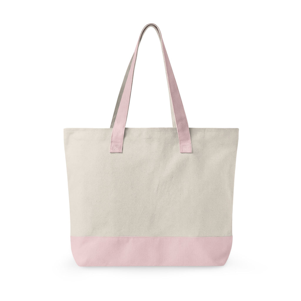 Canvas Tote Bag with Red Camera Illustration – Zippered Beach & Market Tote