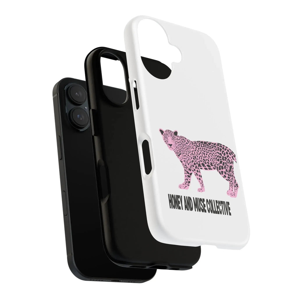 Phone Case — Pink Leopard "Honey and Muse Collective" Protective Cover Printify