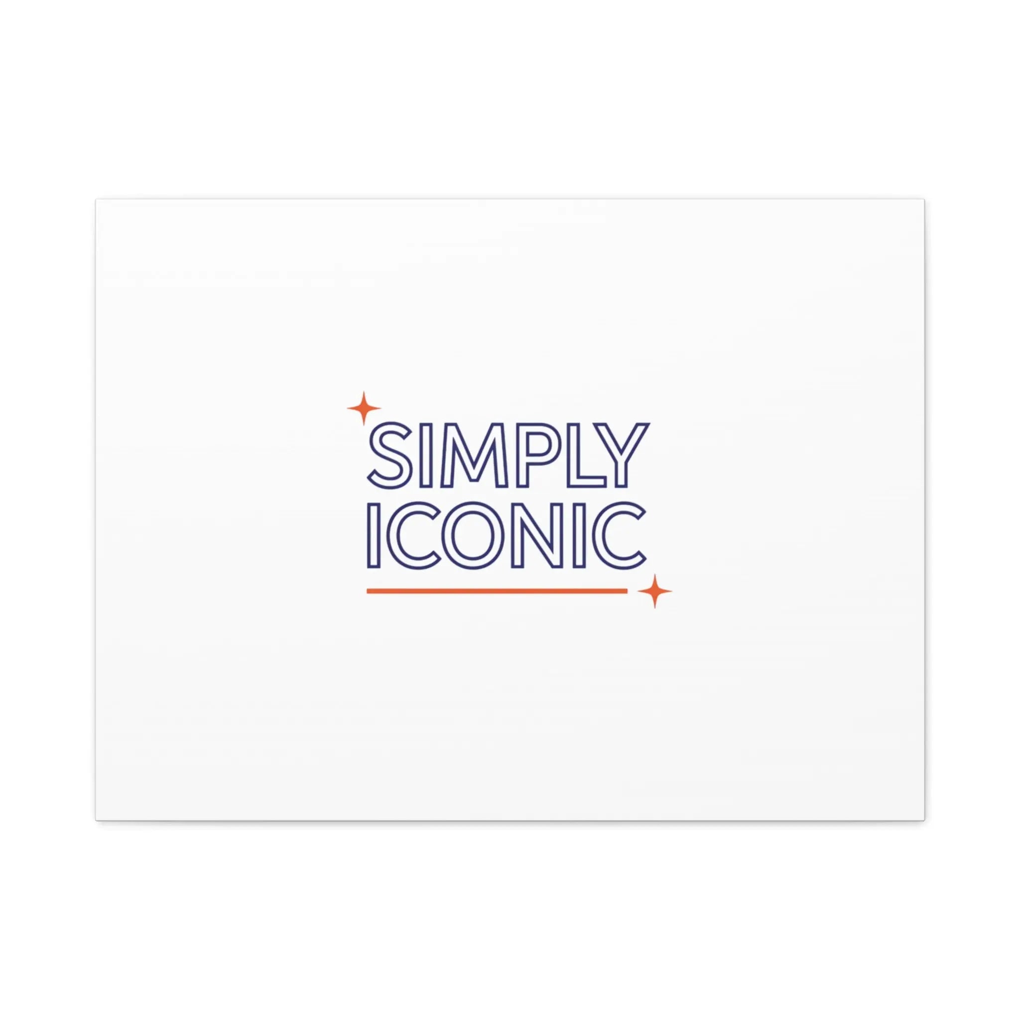Simply Iconic Canvas, Outline-Only Type | Hollow Lettering, Minimal Typography - Honey and Muse Collective