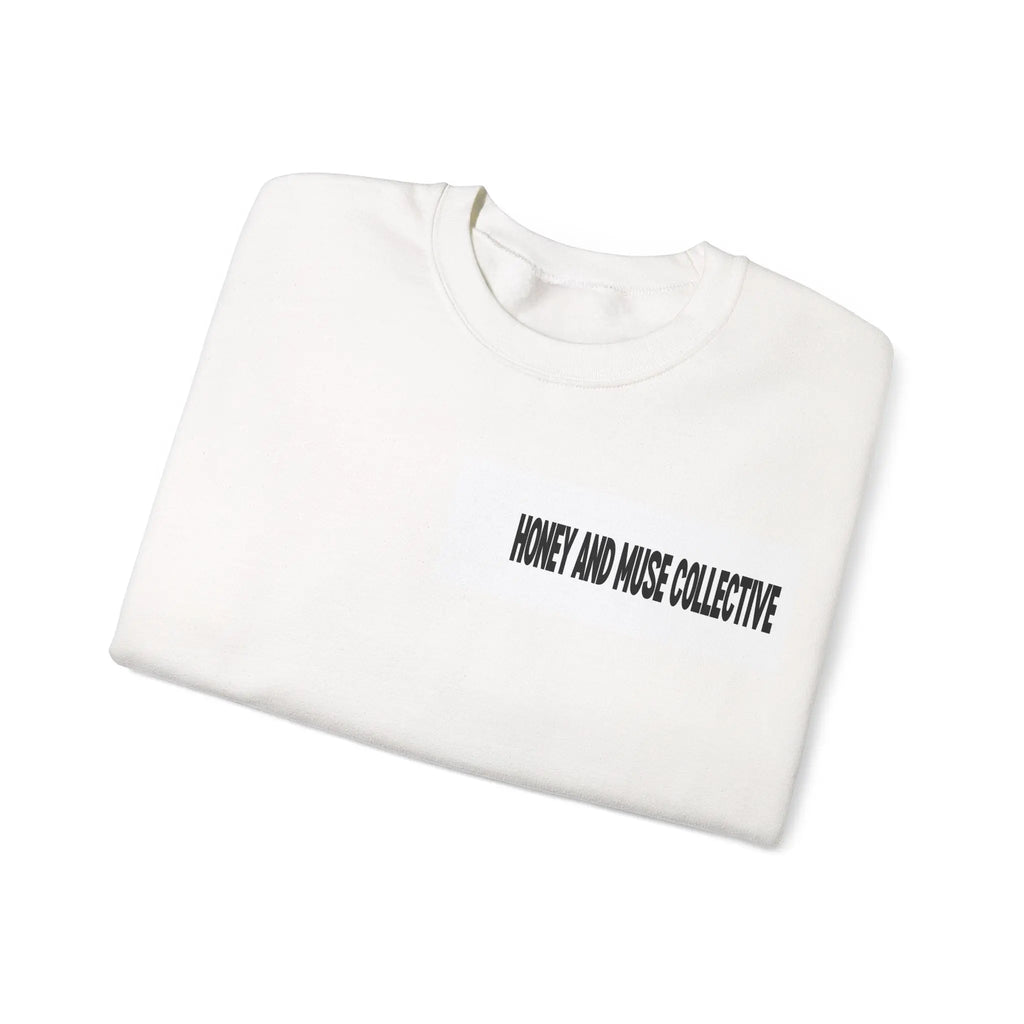 Crewneck Sweatshirt — 'Honey and Muse' Leopard Graphic Crewneck Printify