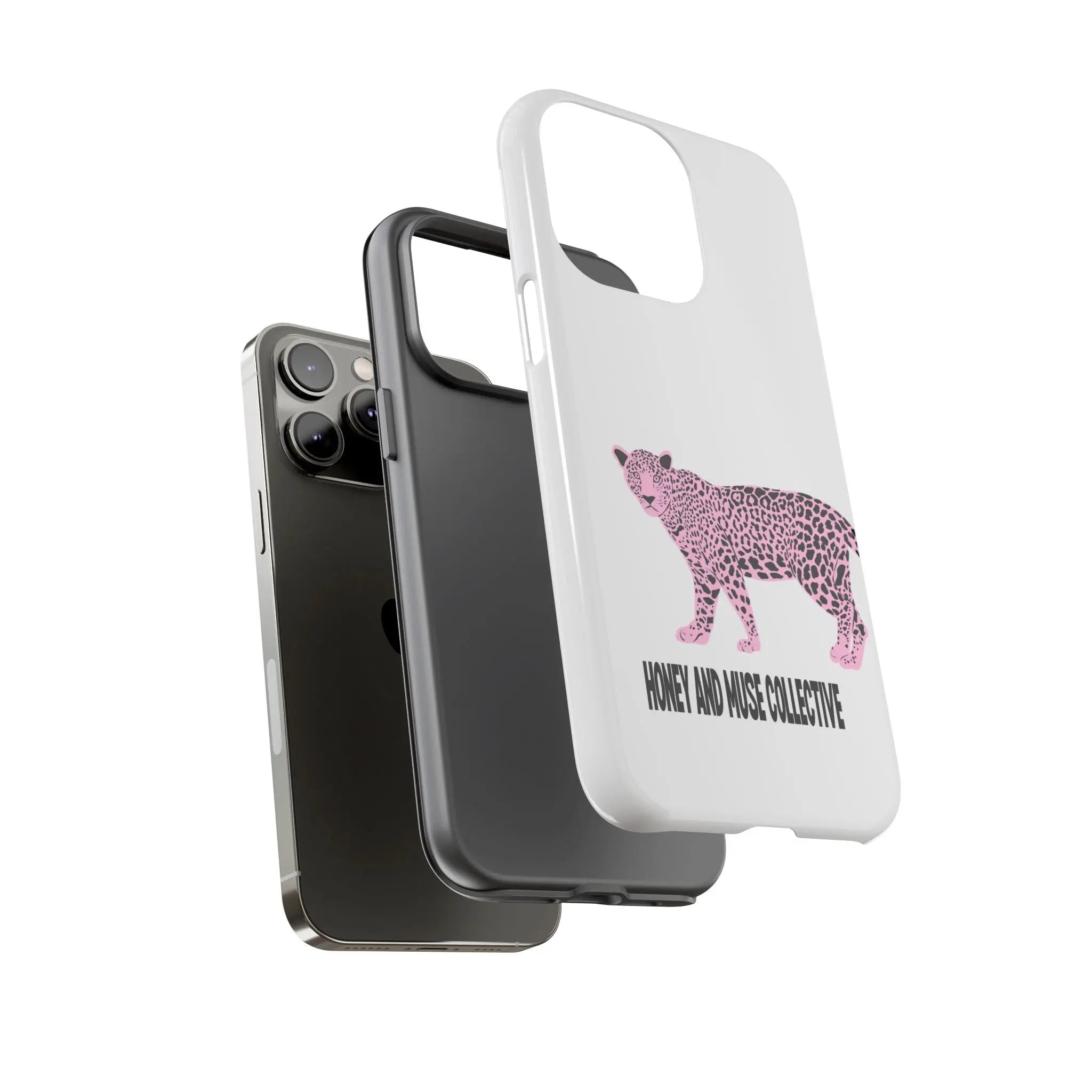 Phone Case — Pink Leopard "Honey and Muse Collective" Protective Cover Printify