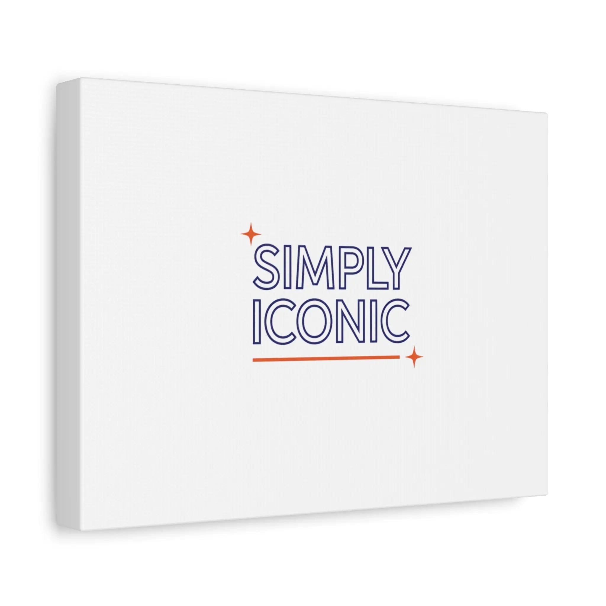 Simply Iconic Canvas, Outline-Only Type | Hollow Lettering, Minimal Typography Printify