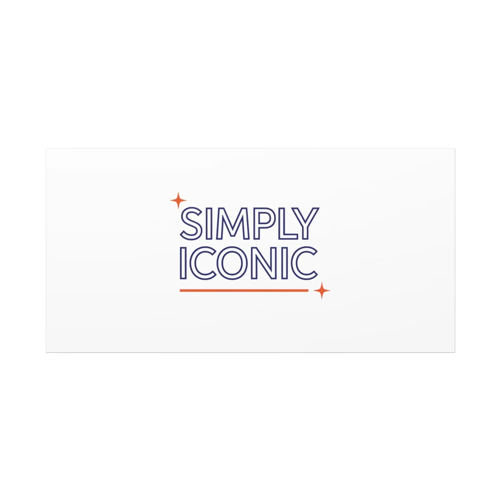 Simply Iconic Canvas, Outline-Only Type | Hollow Lettering, Minimal Typography - Honey and Muse Collective
