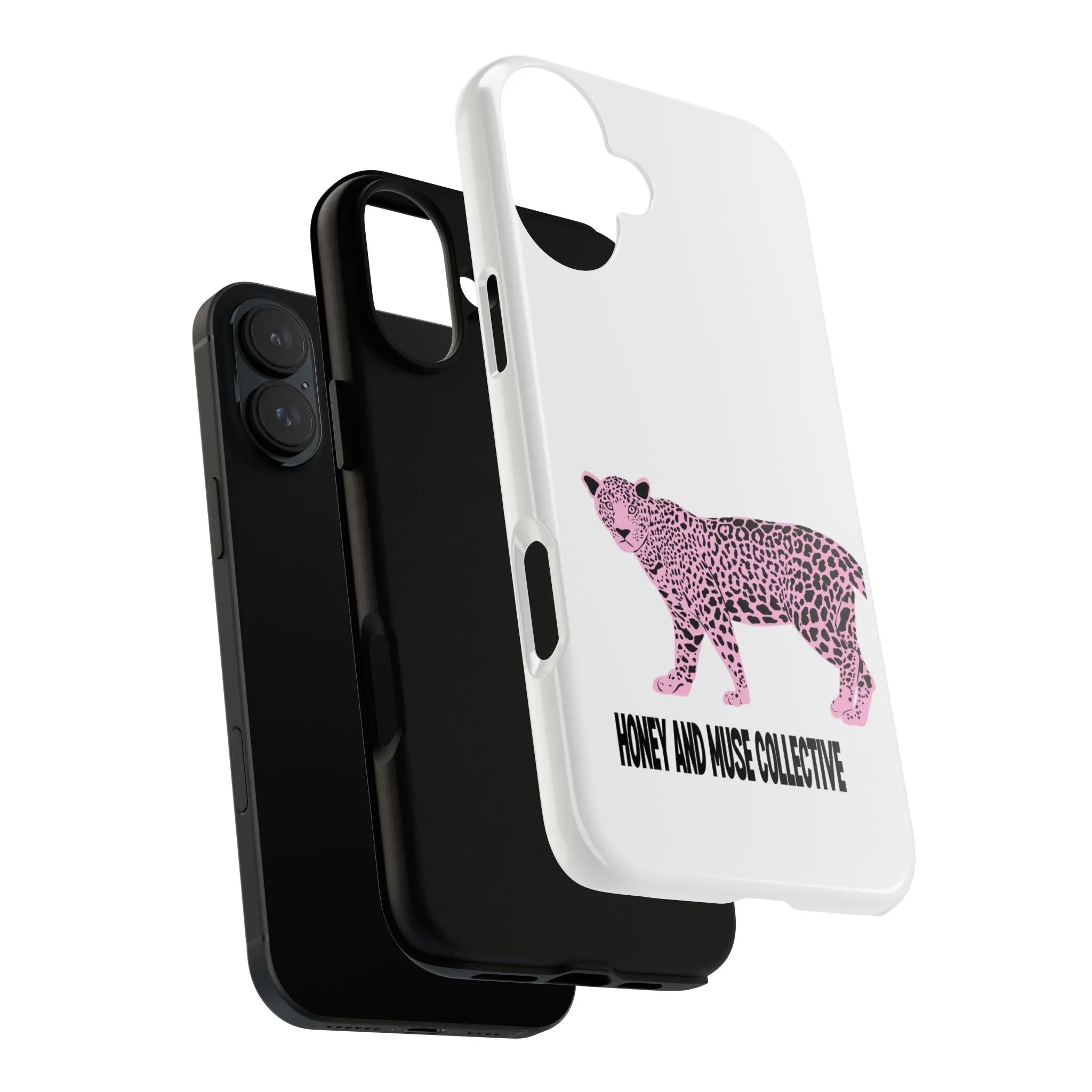Phone Case — Pink Leopard "Honey and Muse Collective" Protective Cover Printify