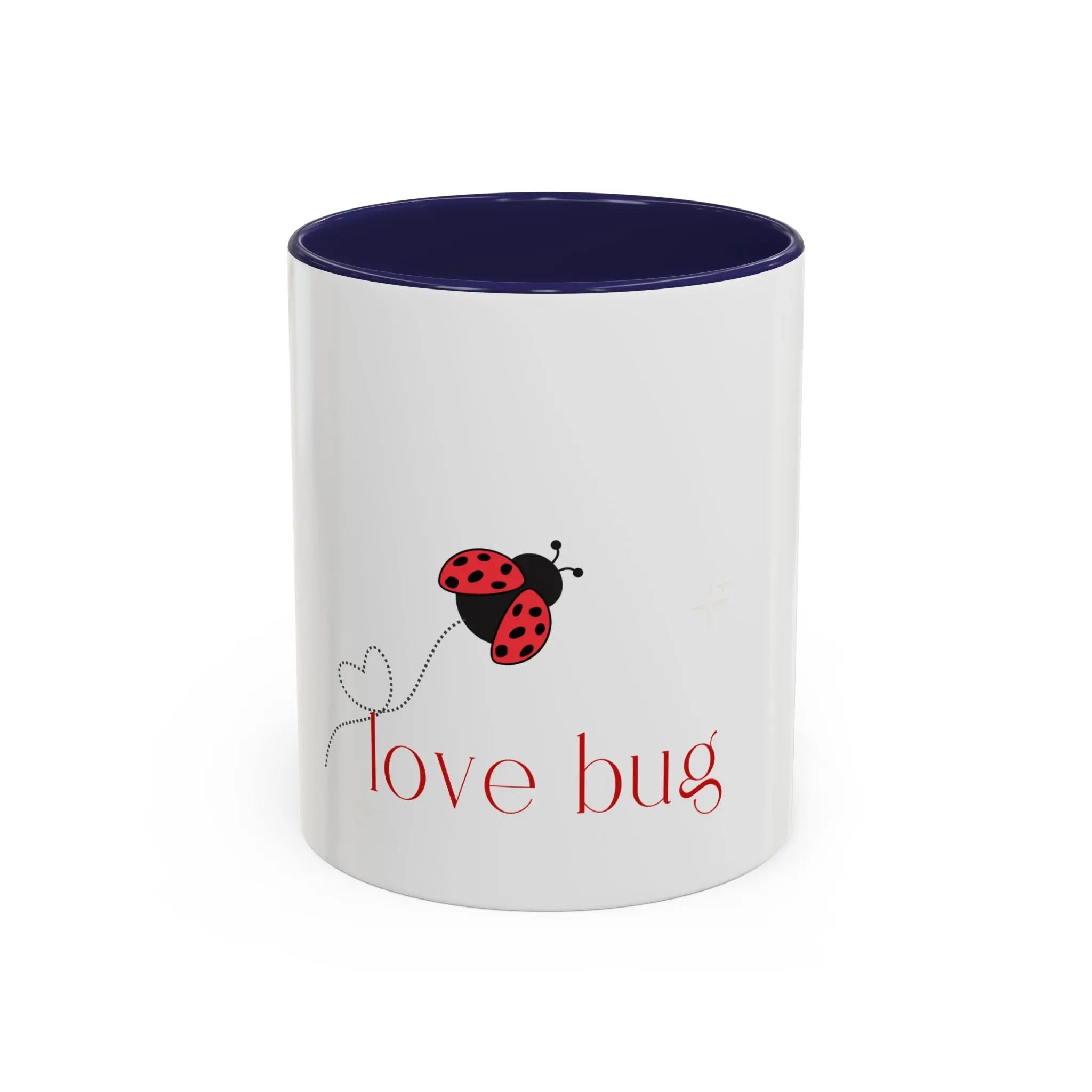 Love Bug Accent Coffee Mug — Cute Ladybug Valentine Tea Cup (11/15oz) Printify