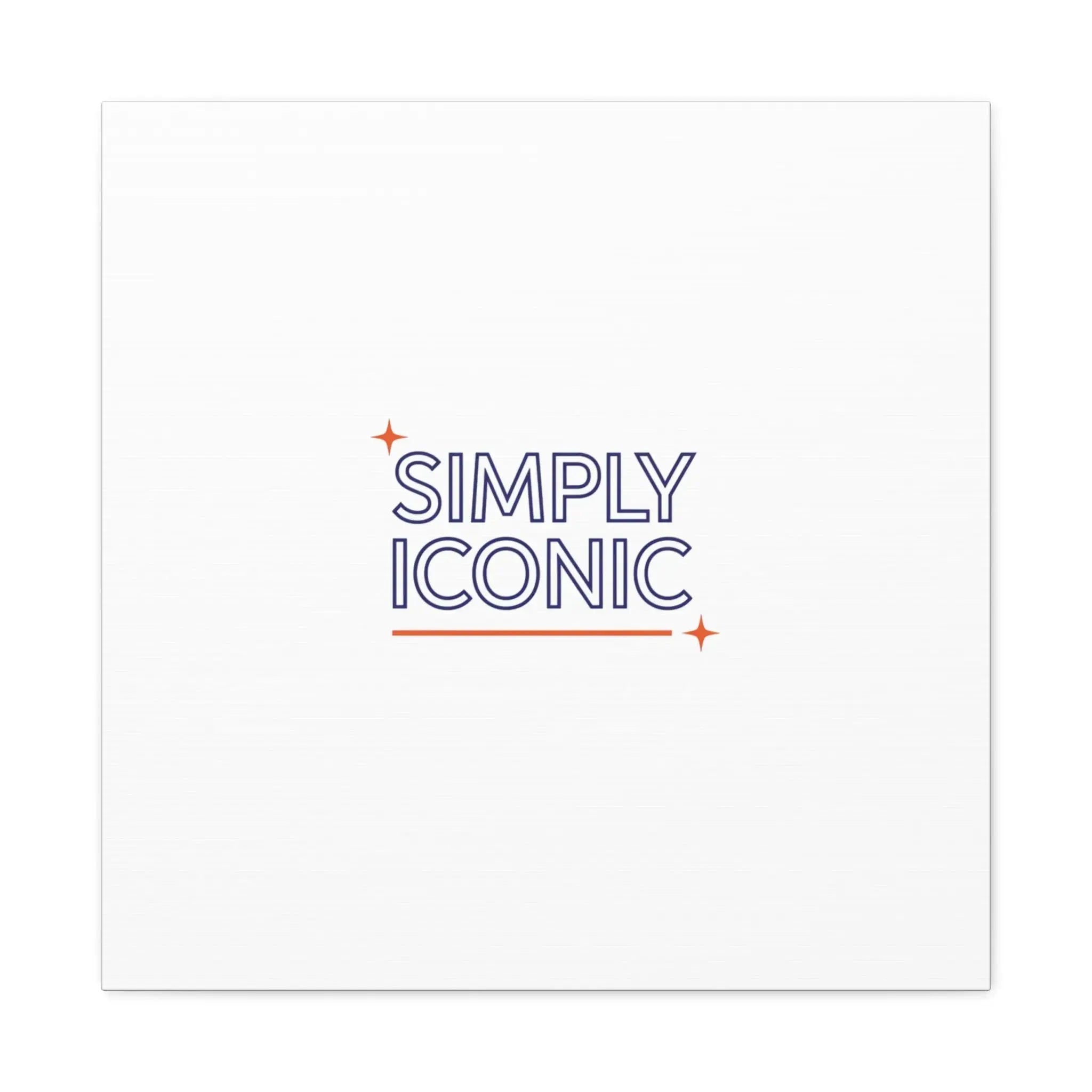 Simply Iconic Canvas, Outline-Only Type | Hollow Lettering, Minimal Typography Printify