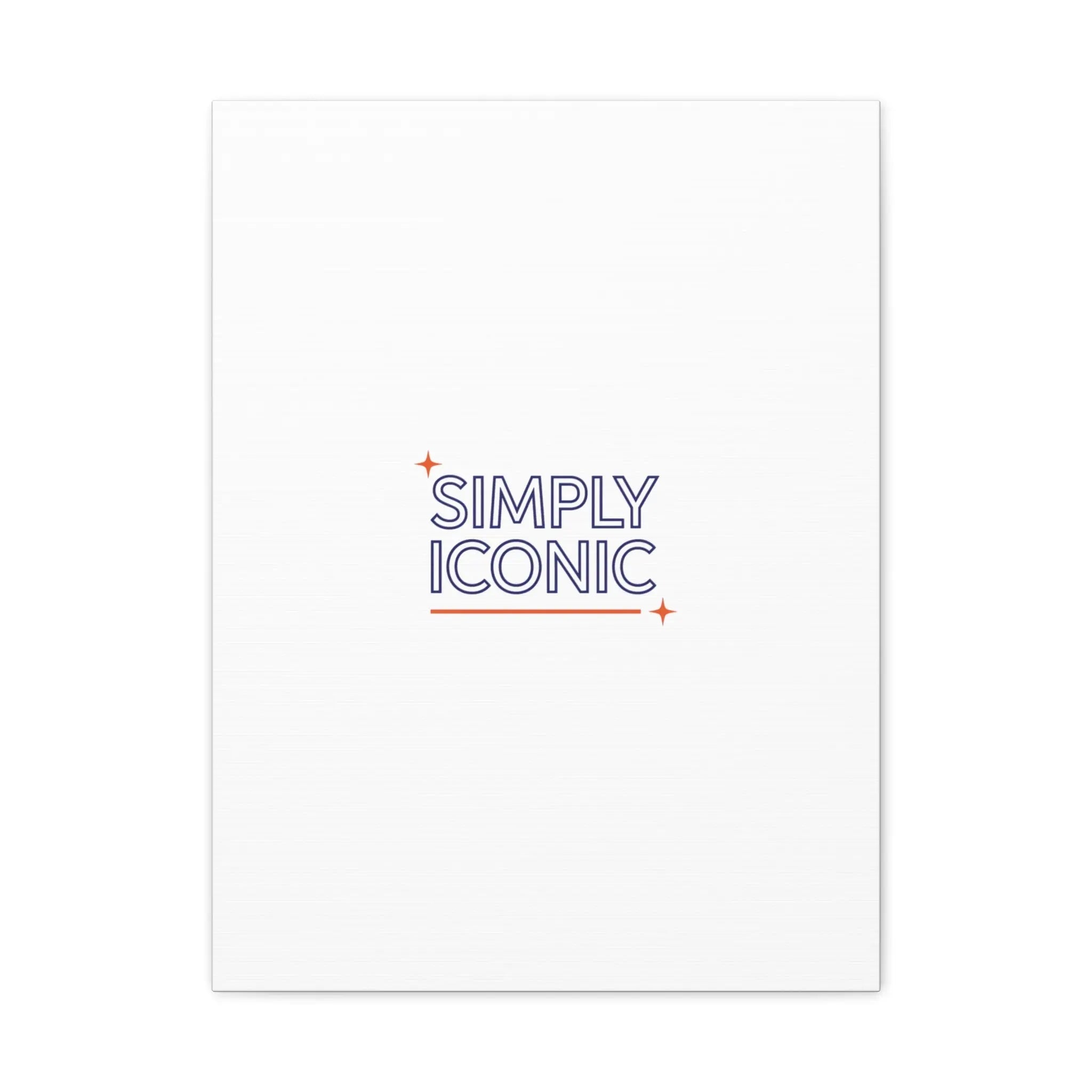 Simply Iconic Canvas, Outline-Only Type | Hollow Lettering, Minimal Typography Printify