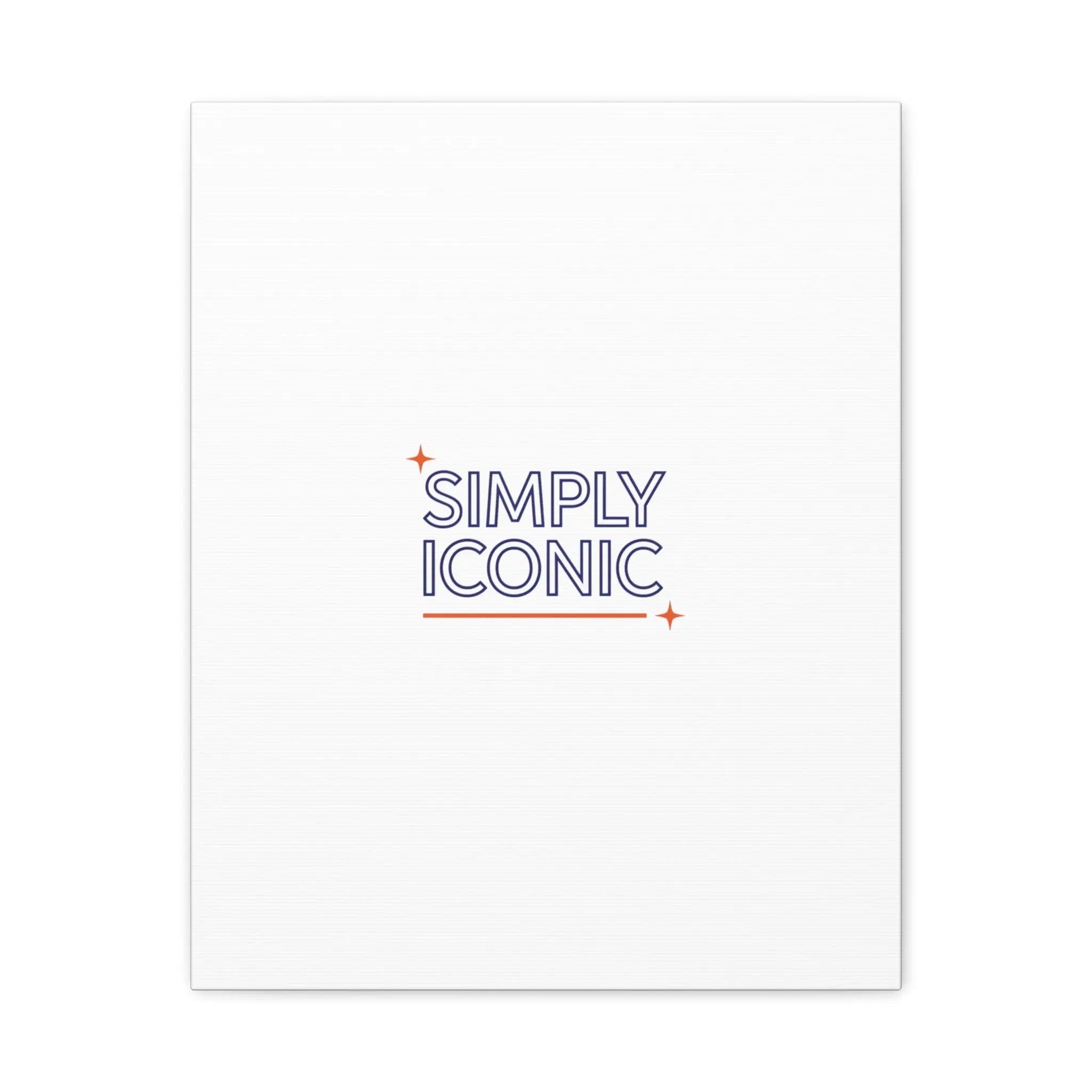 Simply Iconic Canvas, Outline-Only Type | Hollow Lettering, Minimal Typography Printify