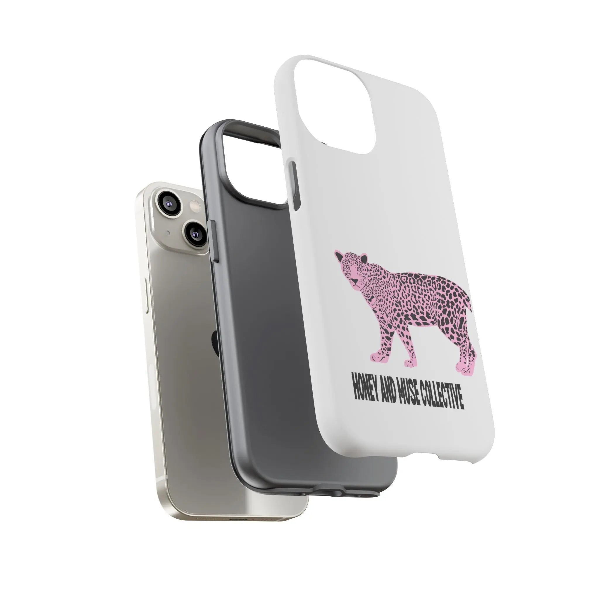 Phone Case — Pink Leopard "Honey and Muse Collective" Protective Cover Printify