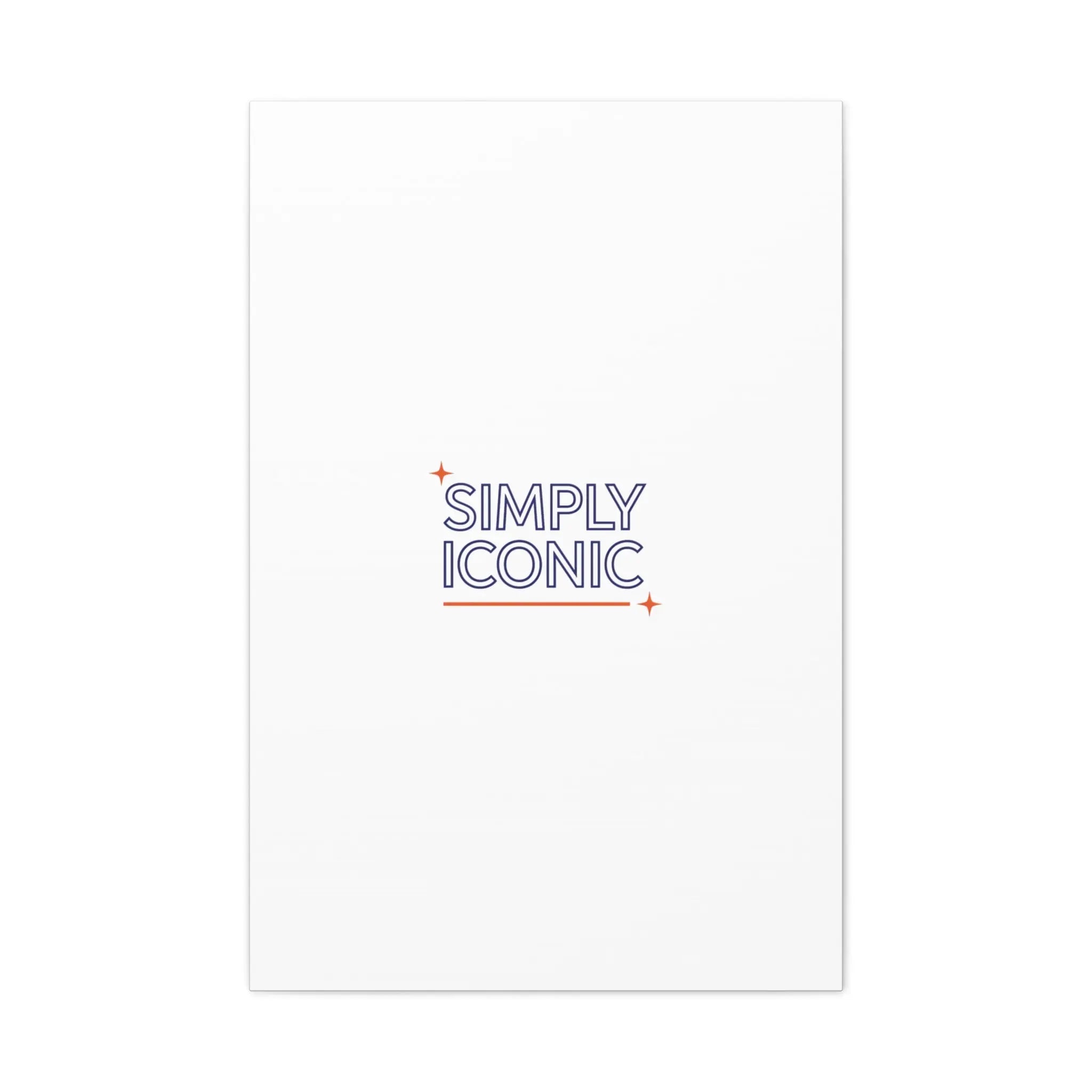 Simply Iconic Canvas, Outline-Only Type | Hollow Lettering, Minimal Typography Printify