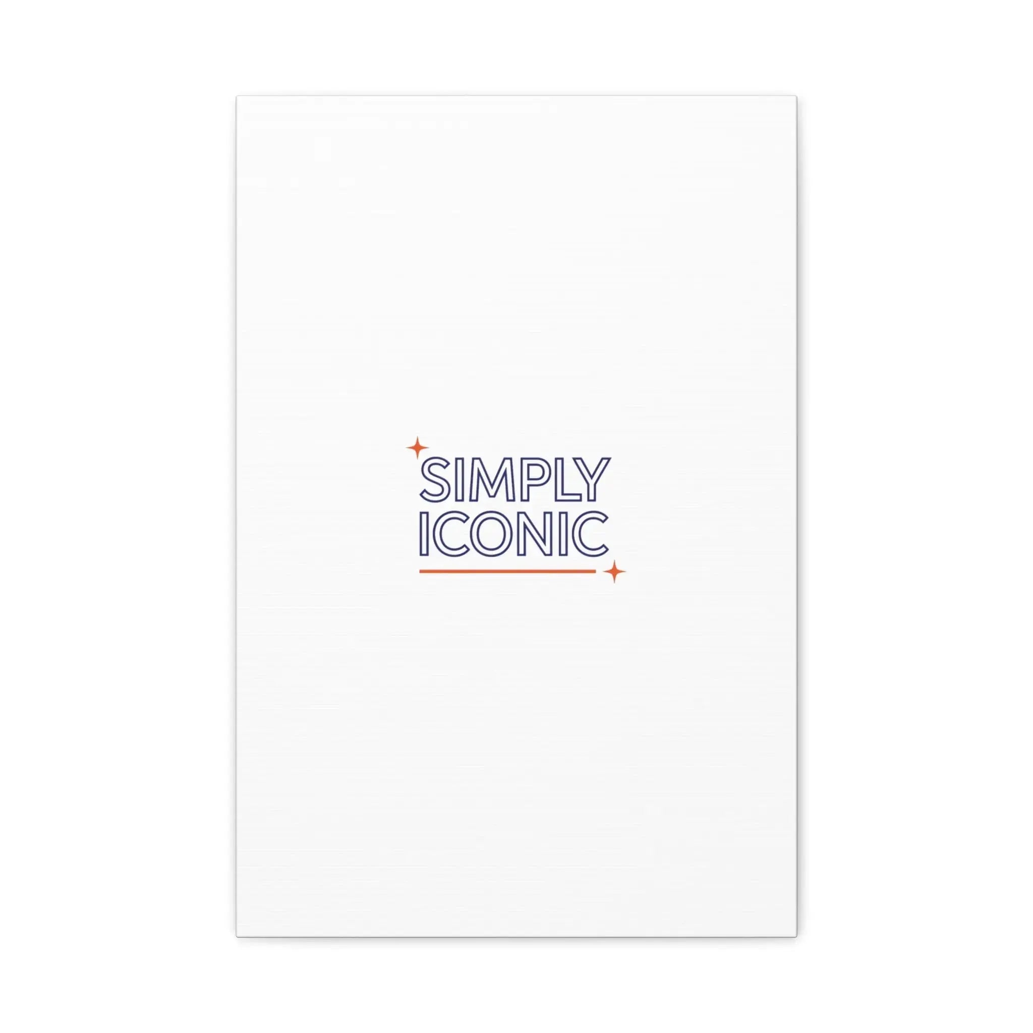 Simply Iconic Canvas, Outline-Only Type | Hollow Lettering, Minimal Typography Printify