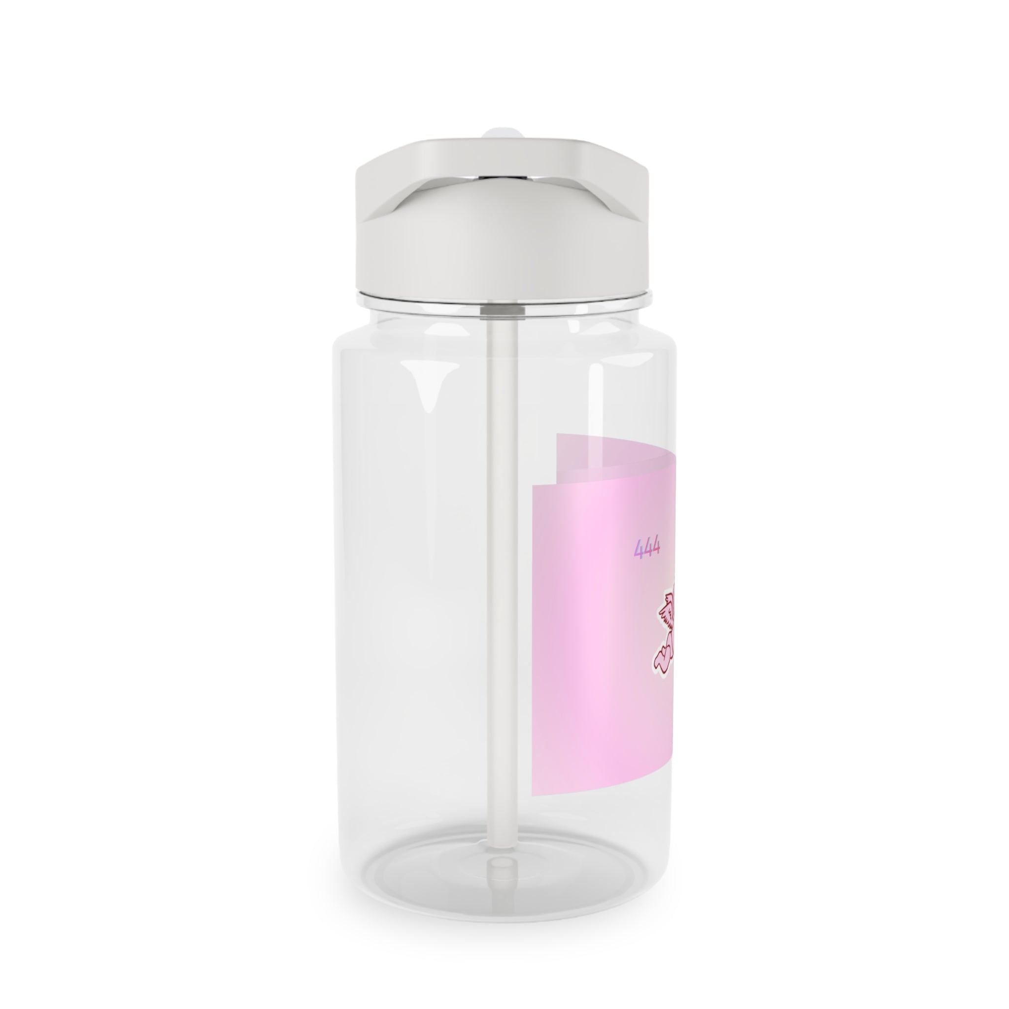 Cupid Angel Trinket Pink Water Bottle — Cute 444 Design Tritan Bottle Printify